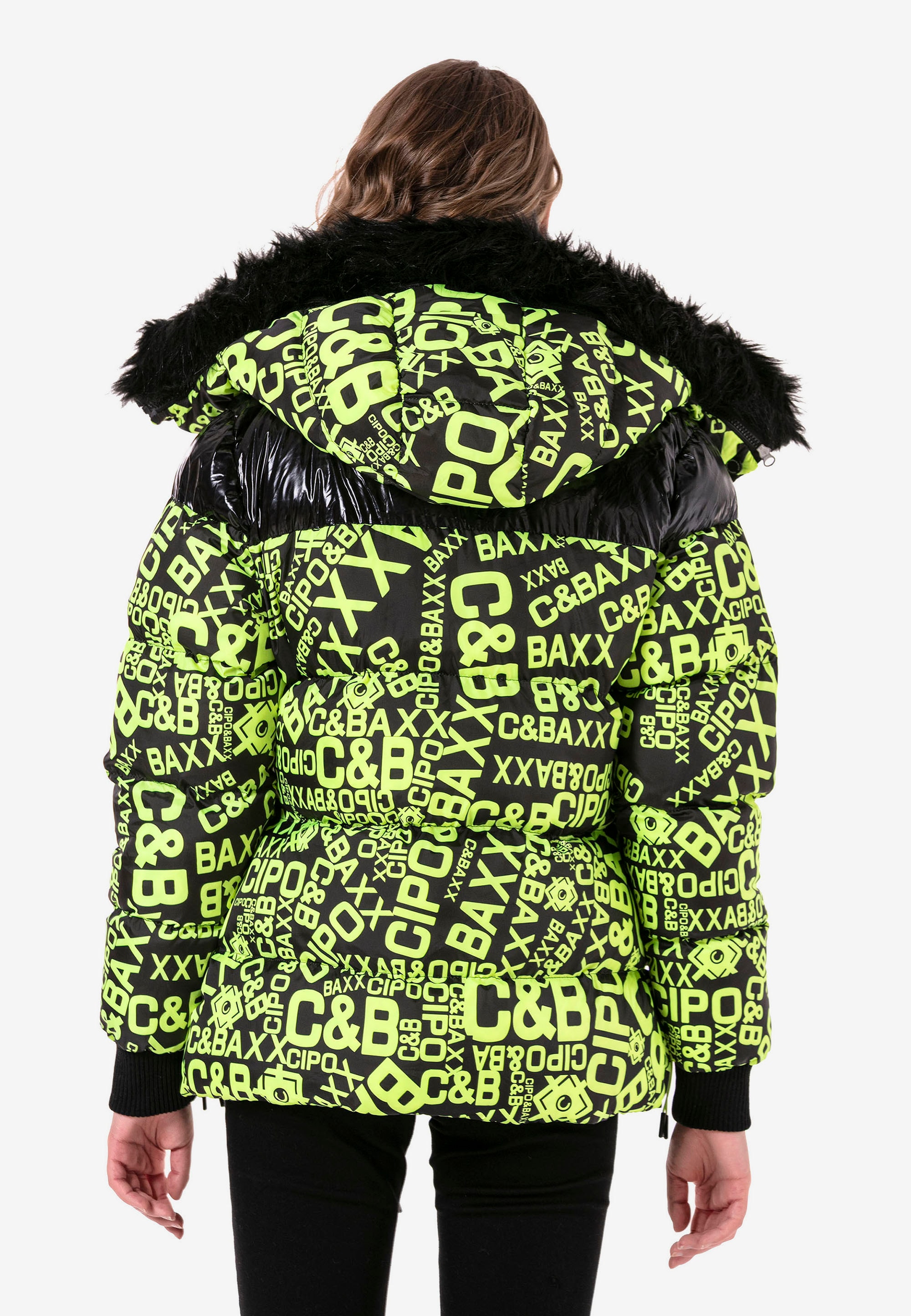 Cipo & Baxx Steppjacke, mit modischem Allover-Print