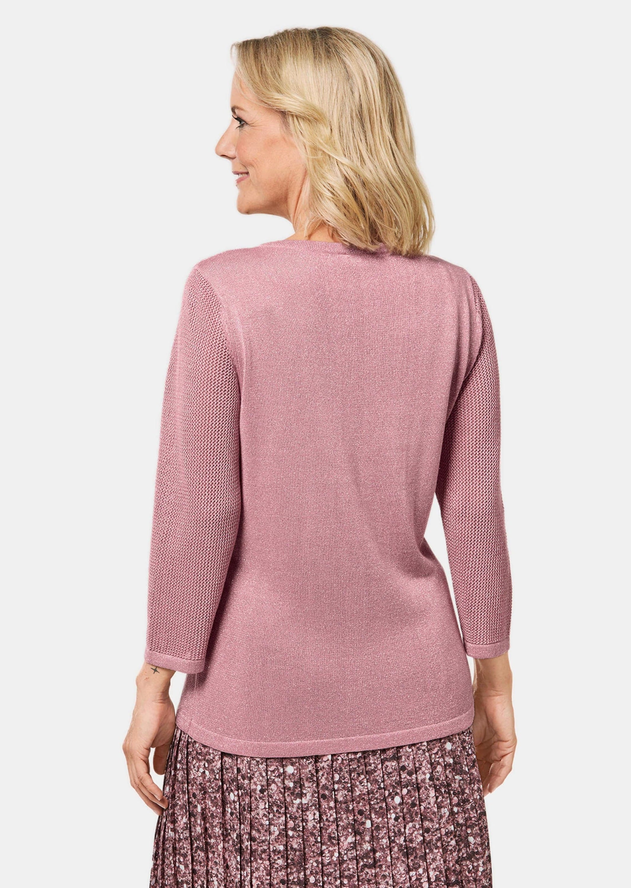 GOLDNER 3/4 Arm-Pullover »Pullover Pullover mit Glanzgarn«