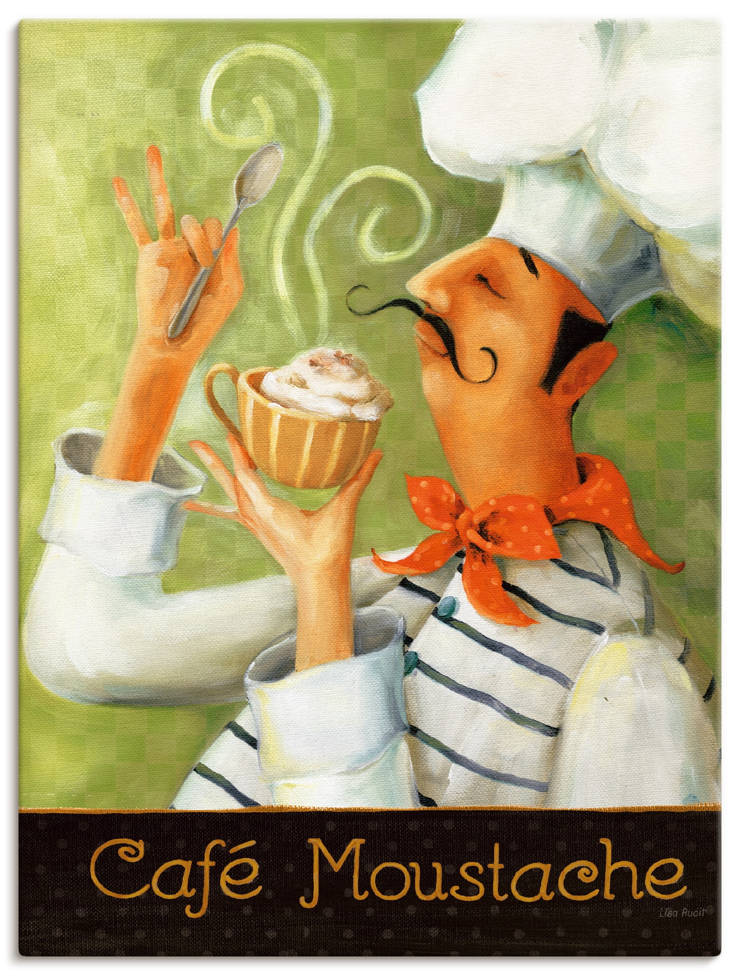 in Größen II«, Wandbild Moustache BAUR Leinwandbild, versch. »Cafe Poster Artland Getränke, (1 bestellen oder Wandaufkleber | St.), als