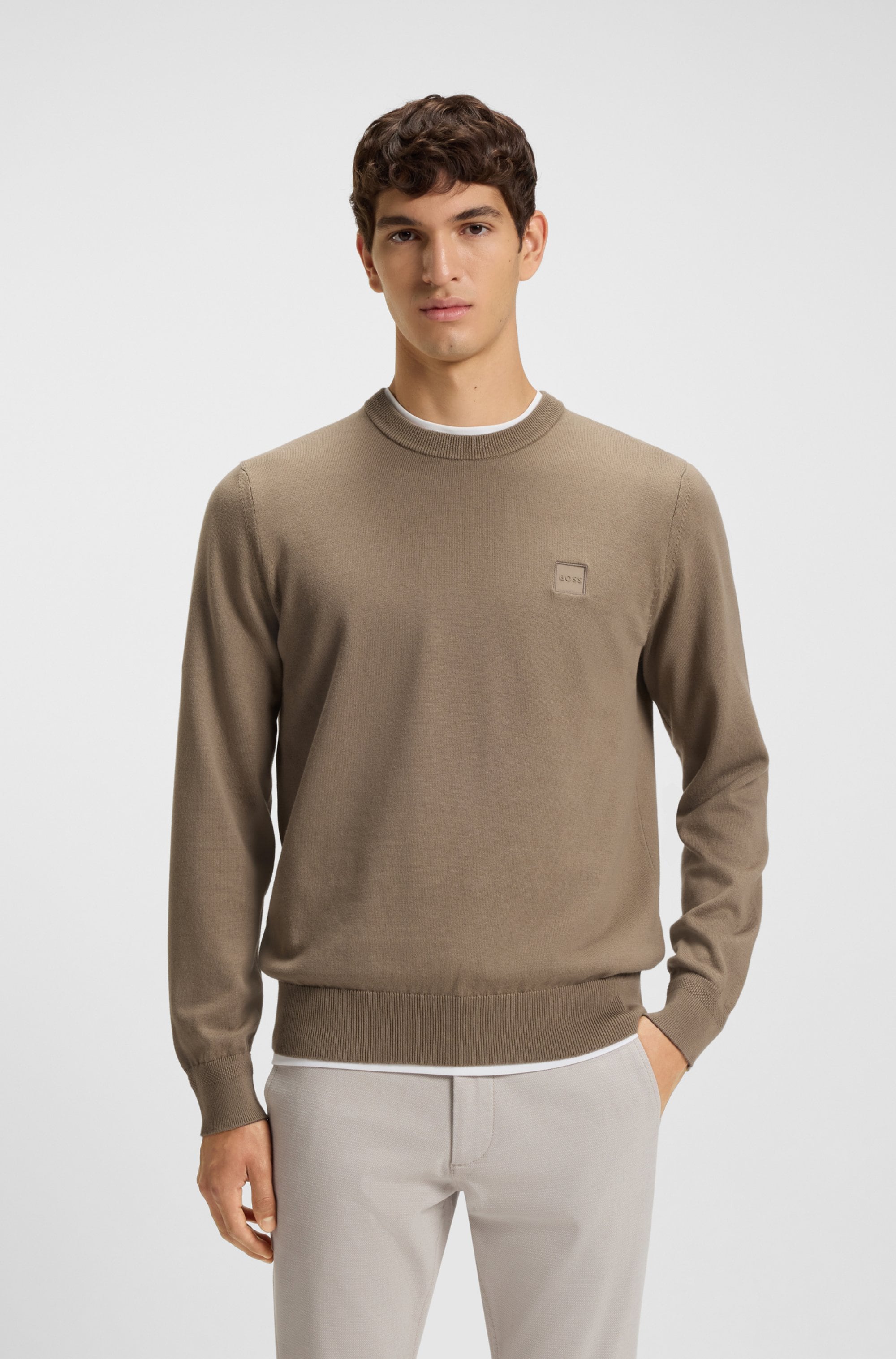 BOSS ORANGE Strickpullover "Kanovano", mit Rundhalsausschnitt günstig online kaufen