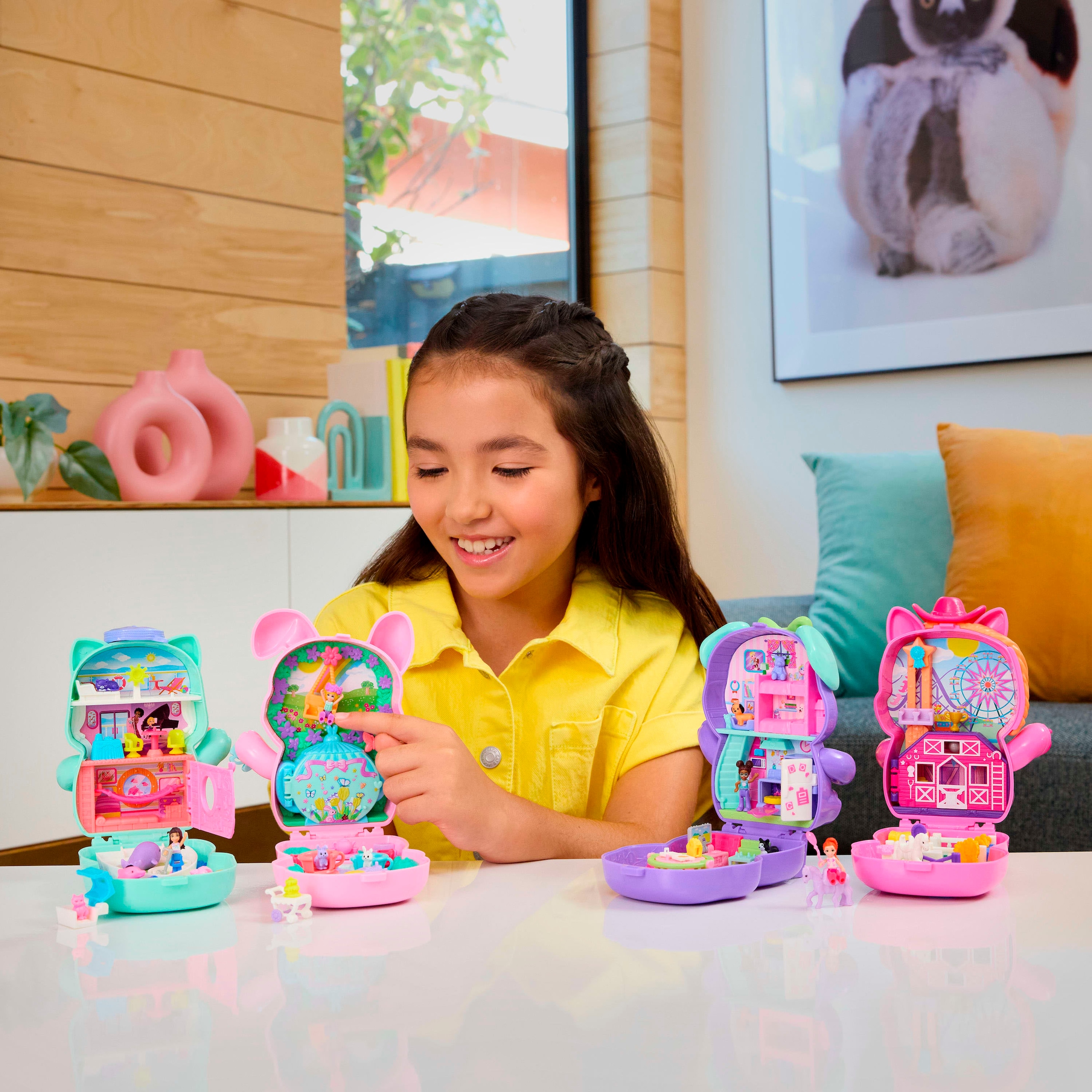 Polly Pocket Spielwelt »Matrosenkatze-Schatulle« mit 1 Puppe, 2 kleinen Kätzchen und Zubehör