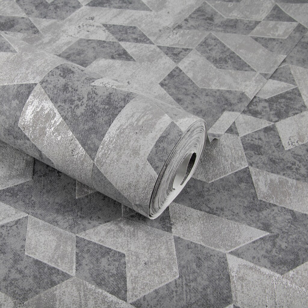 WOW Vliestapete »Geometrisch Beton«, geometrisch