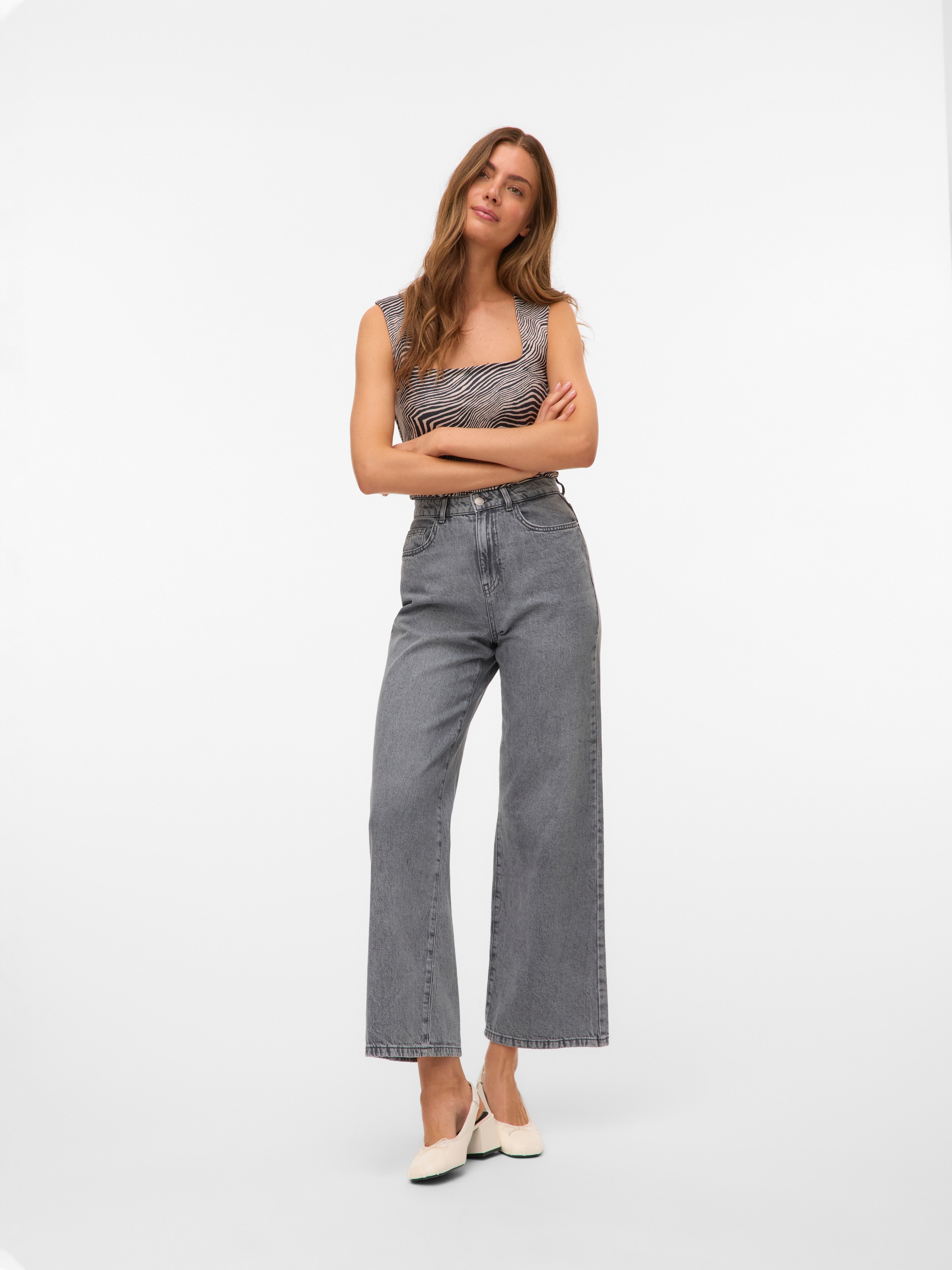 Vero Moda Shirttop »VMMILLION SL SQUARE NECK TOP JRS NOOS«