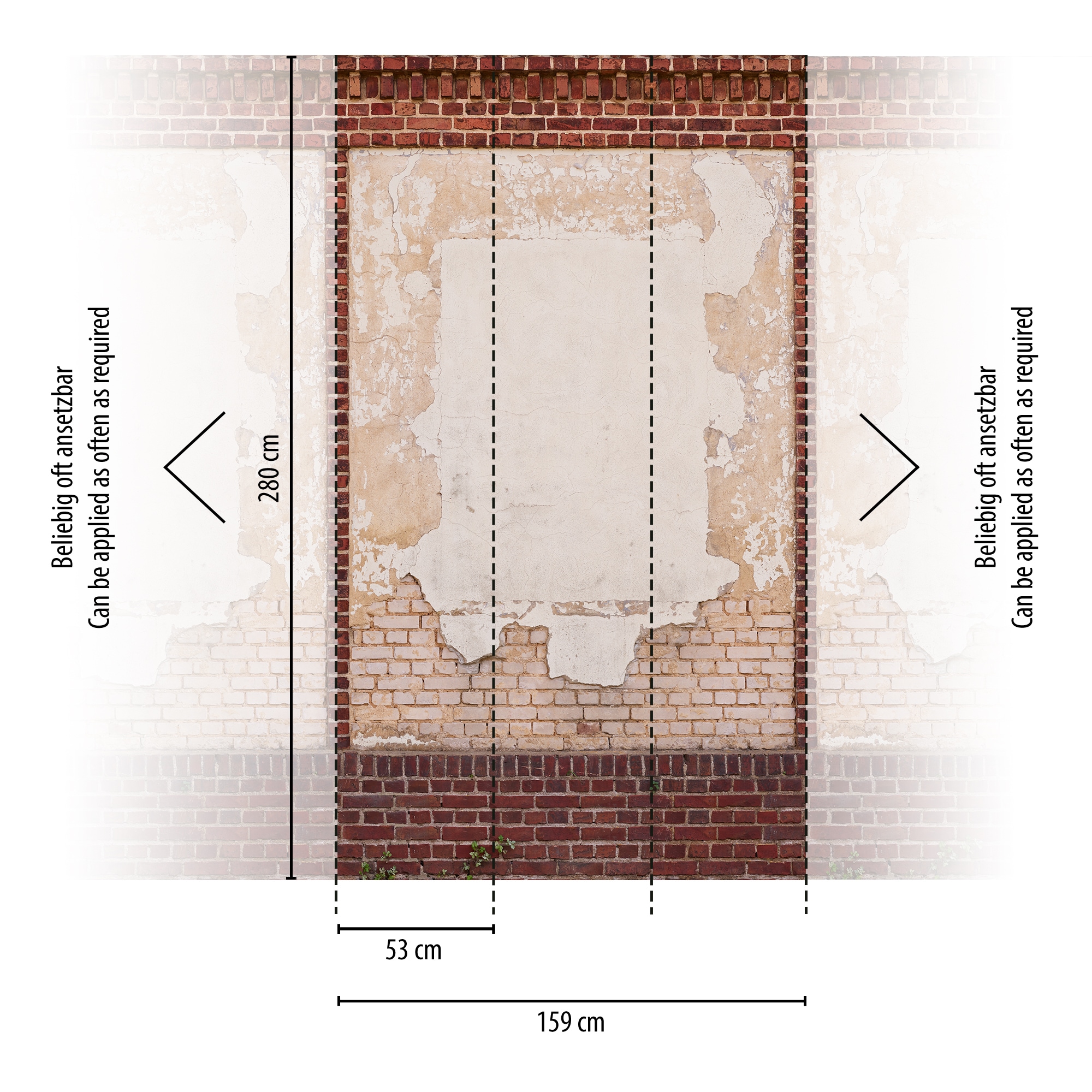 living walls Fototapete »Fototapete Steinoptik«, matt, Steinwand Betonwand Stein-Tapete Loft Industrial