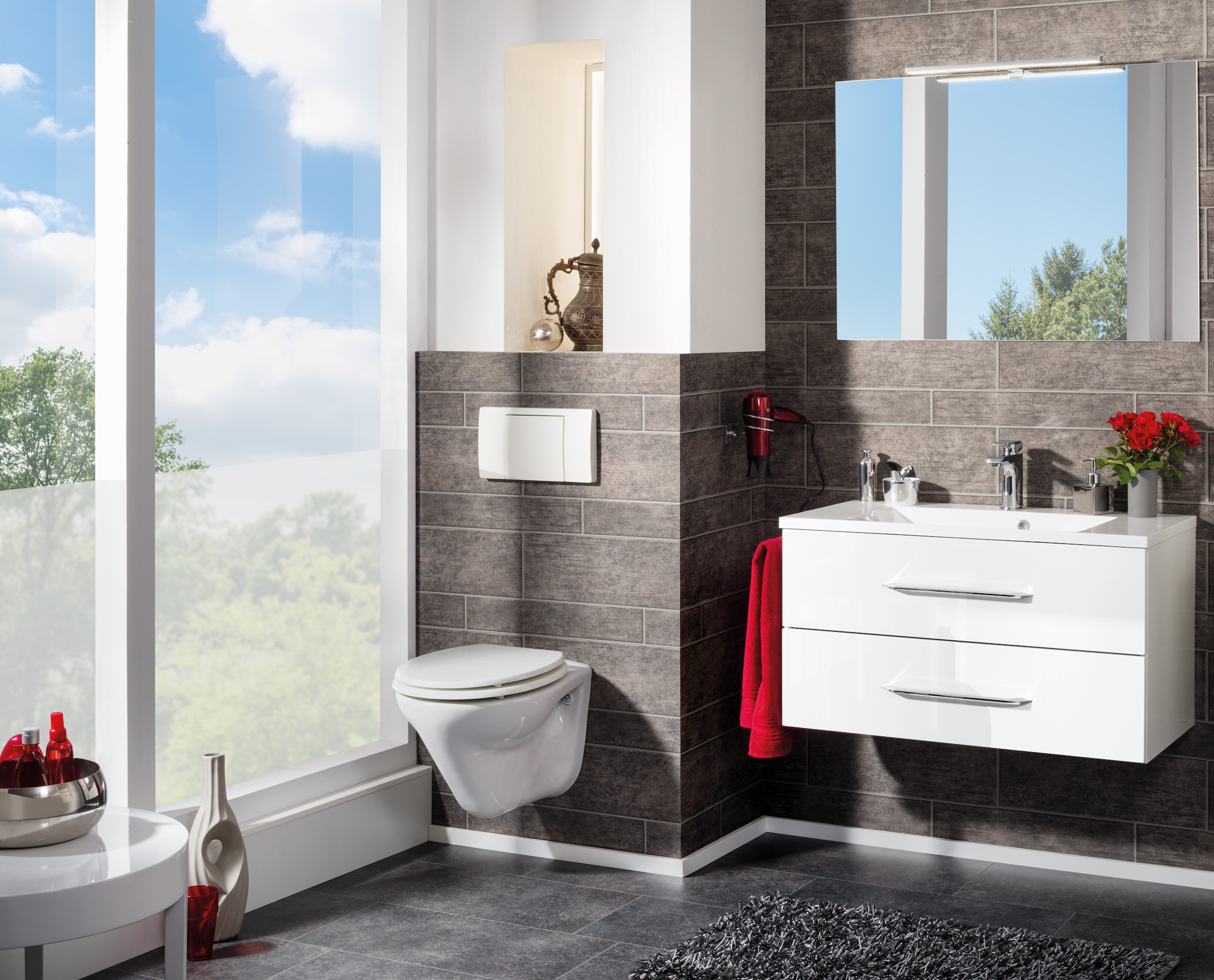 FACKELMANN Waschtisch »Waschplatz-Set B.Clever«, 4-teilig