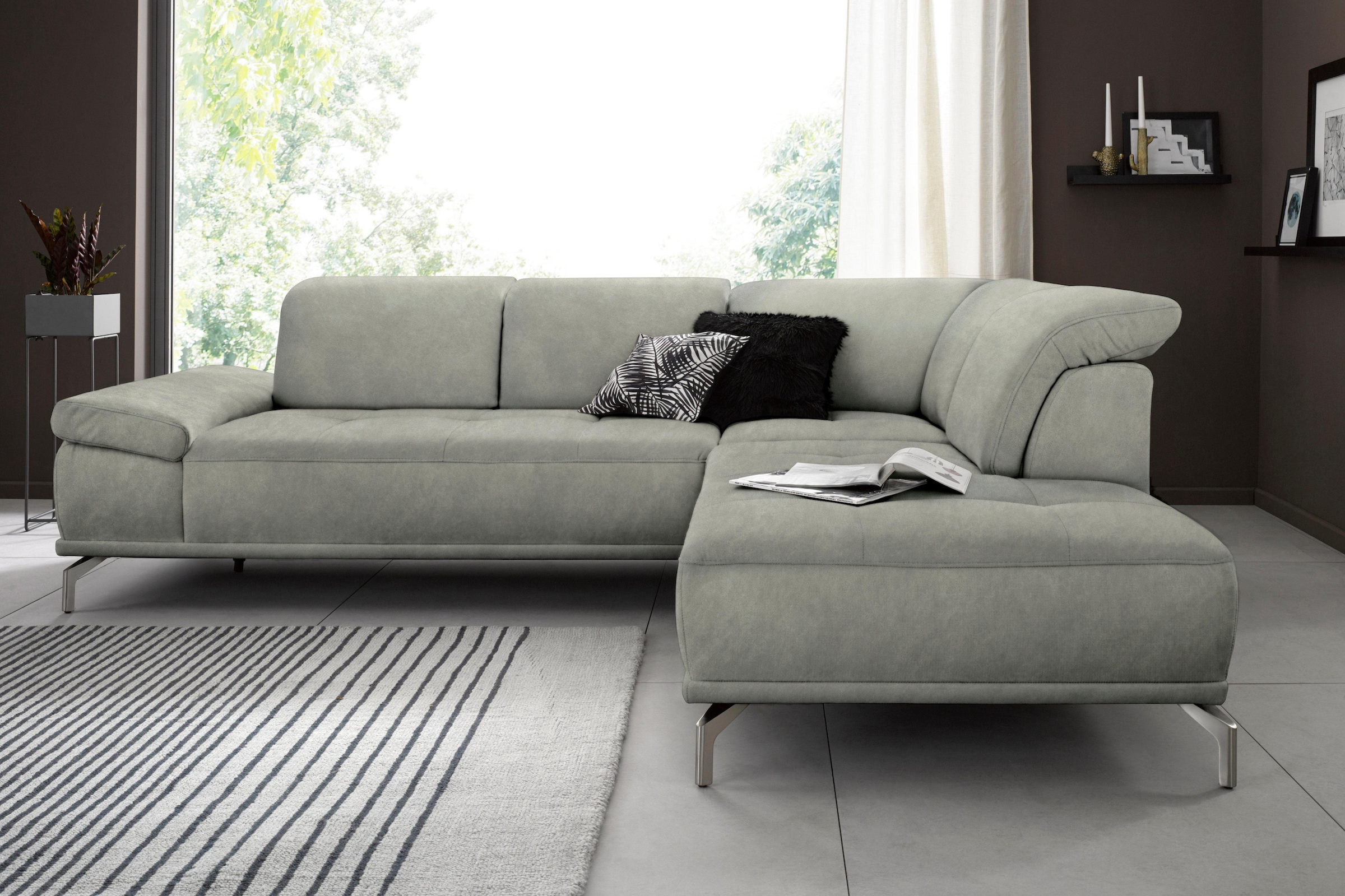 Places of Style Ecksofa "Caluna", Inkl.Sitztiefenverstellung, wahlweise mit günstig online kaufen