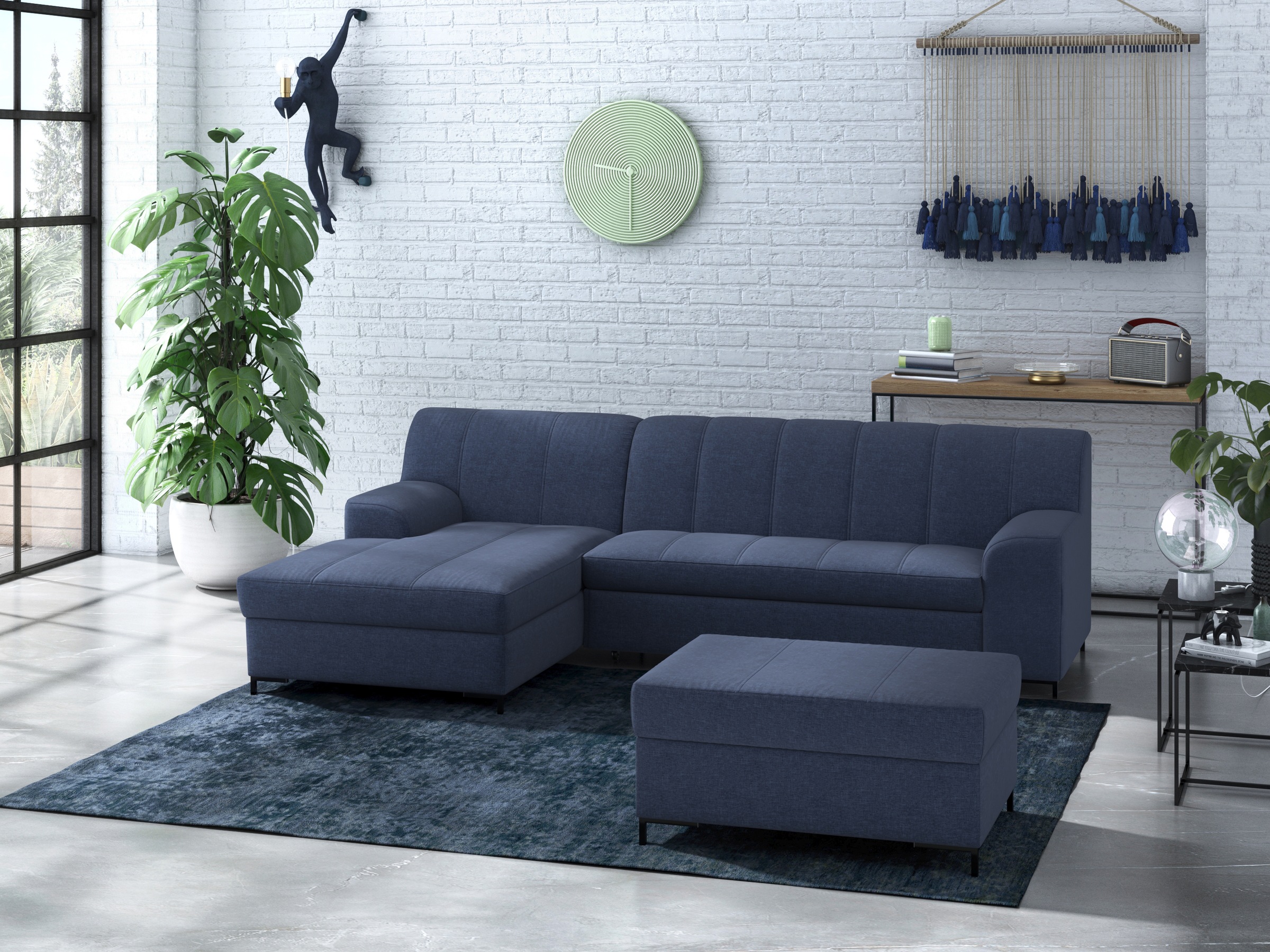 INOSIGN Ecksofa »Balme L-Form«, Inkl. Zierkissen, wahlweise mit Bettfunktion