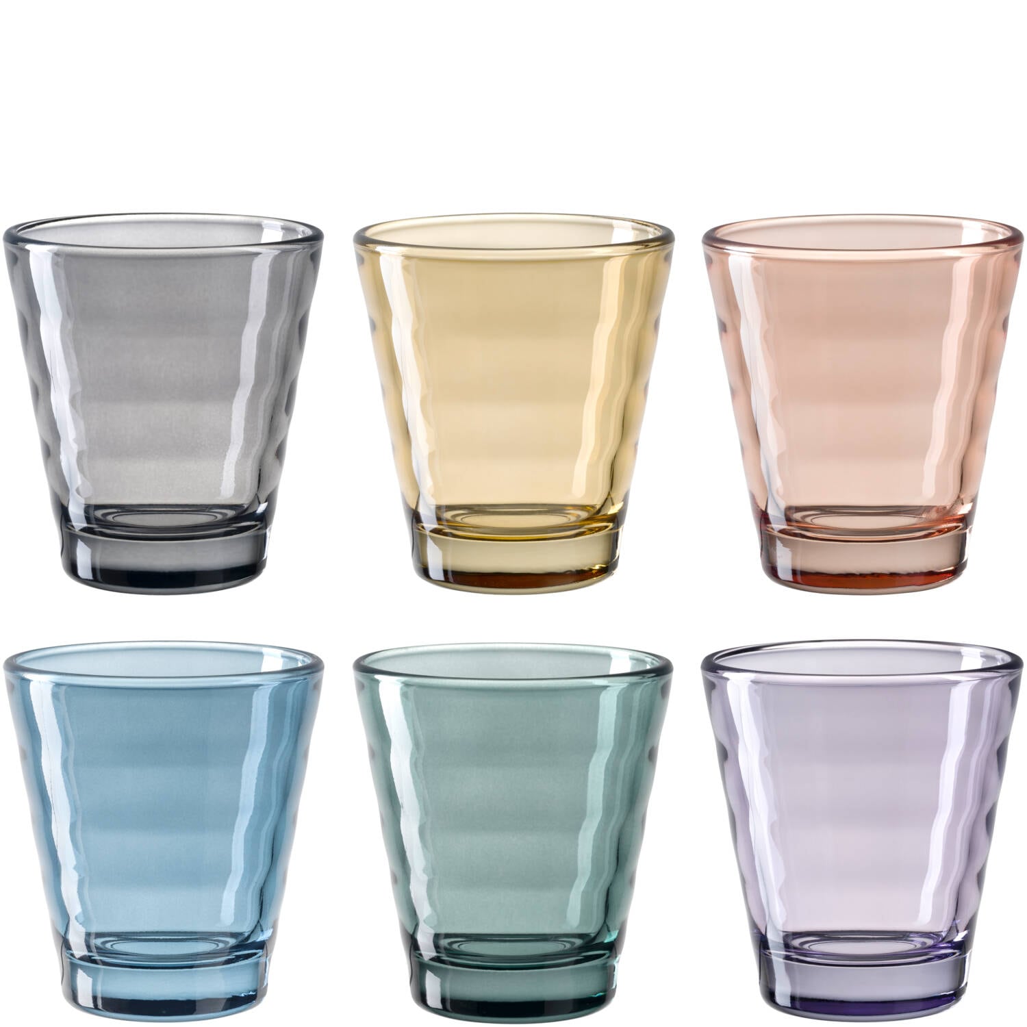 LEONARDO Gläser-Set »Trinkgläser VERSO, 6er-Set, 210 ml« das wellenartige Relief verleiht eine dreidimensionale Optik