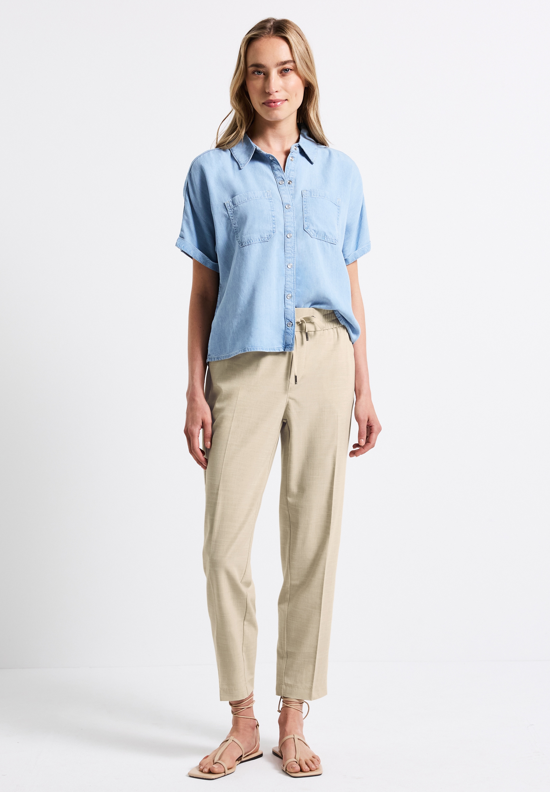 STREET ONE Bügelfaltenhose, Middle Waist