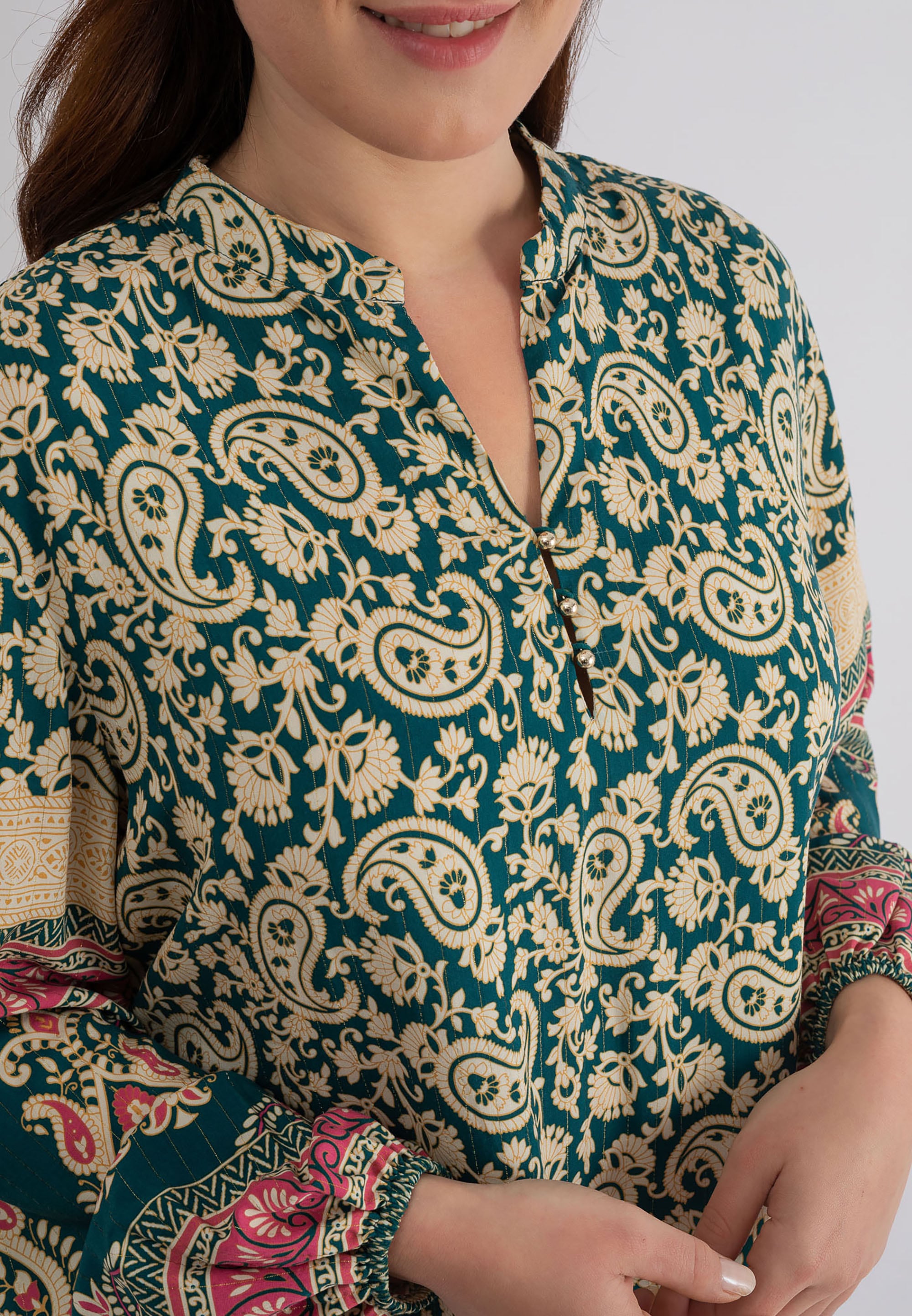 Paisley-Muster | October BAUR Klassische trendigem kaufen Bluse, mit
