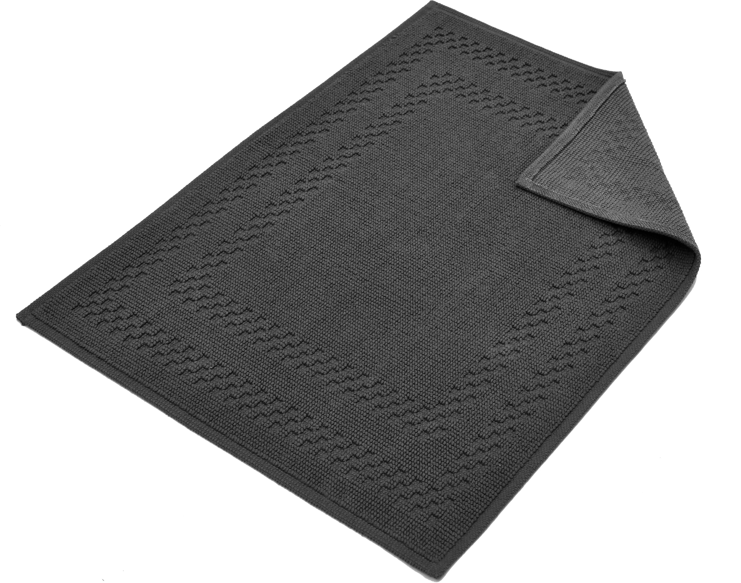 OTTO home Badematte »Regona, 2 tlg. Hotelmatten-Set, 50x70 cm« Höhe 5 mm rutschhemmend beschichtet schnell trocknend 2-teiliges Set, einfarbig, Badematten Set, 100% Baumwolle