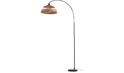 Nino Leuchten Bogenlampe »JARO«, Schirm mit Rattan kaufen