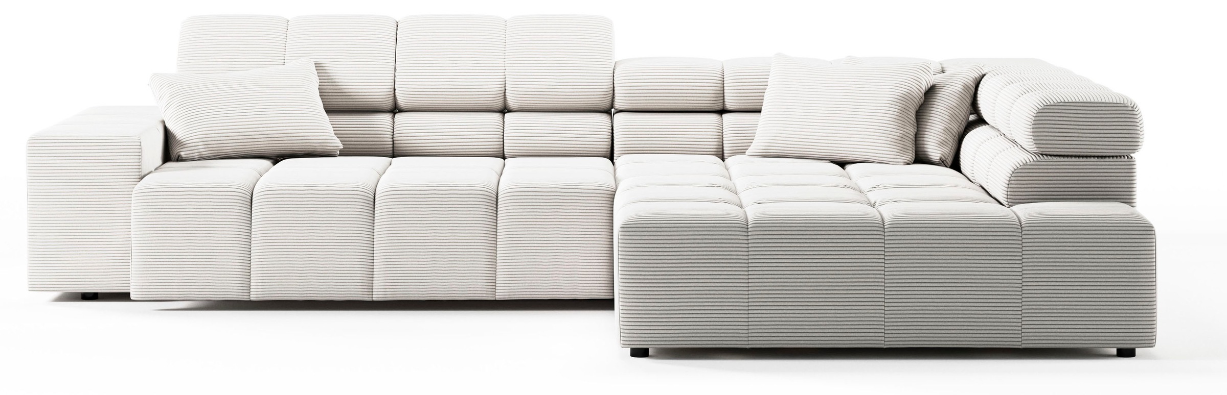 INOSIGN Ecksofa »Ancona incl. Kopfteilverstellung, Breite 319cm, L-Form«, wahlweise motorische Sitztiefenverstellung, auch in Cord + Easy Care