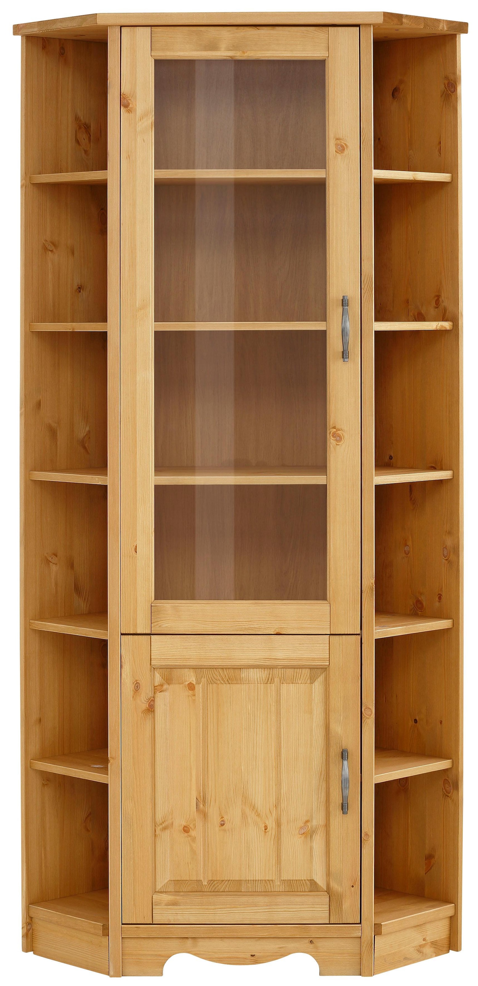 Home affaire Eckvitrine "Trinidad", Höhe 188 cm, FSC zertifiziertes Massivh günstig online kaufen