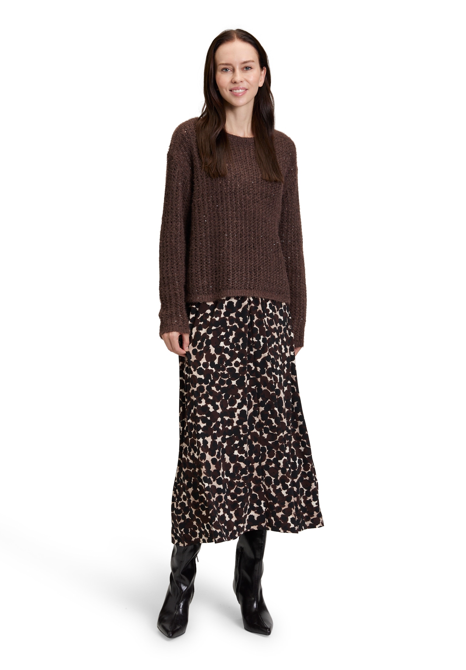 Betty Barclay Strickpullover »Betty Barclay Damen Grobstrick-Pullover mit Pailletten«, (1 tlg.)