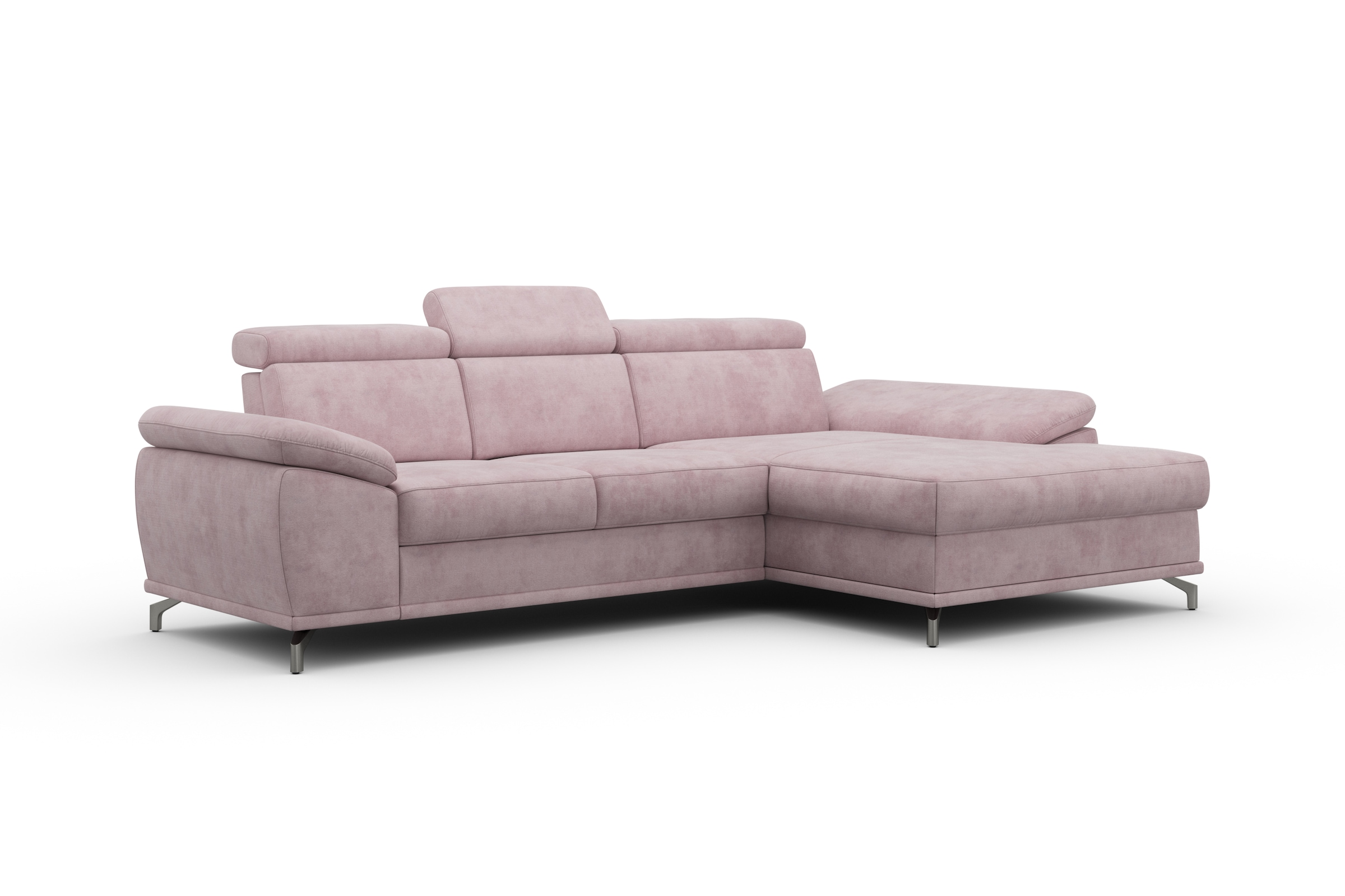 sit&more Ecksofa »Cabrio L-Form, mit Sitztiefenverstellung, Arm- und Kopfteilverstellung«, 2 Nierenkissen, Federkern, optional Bettfunktion und Stauraum