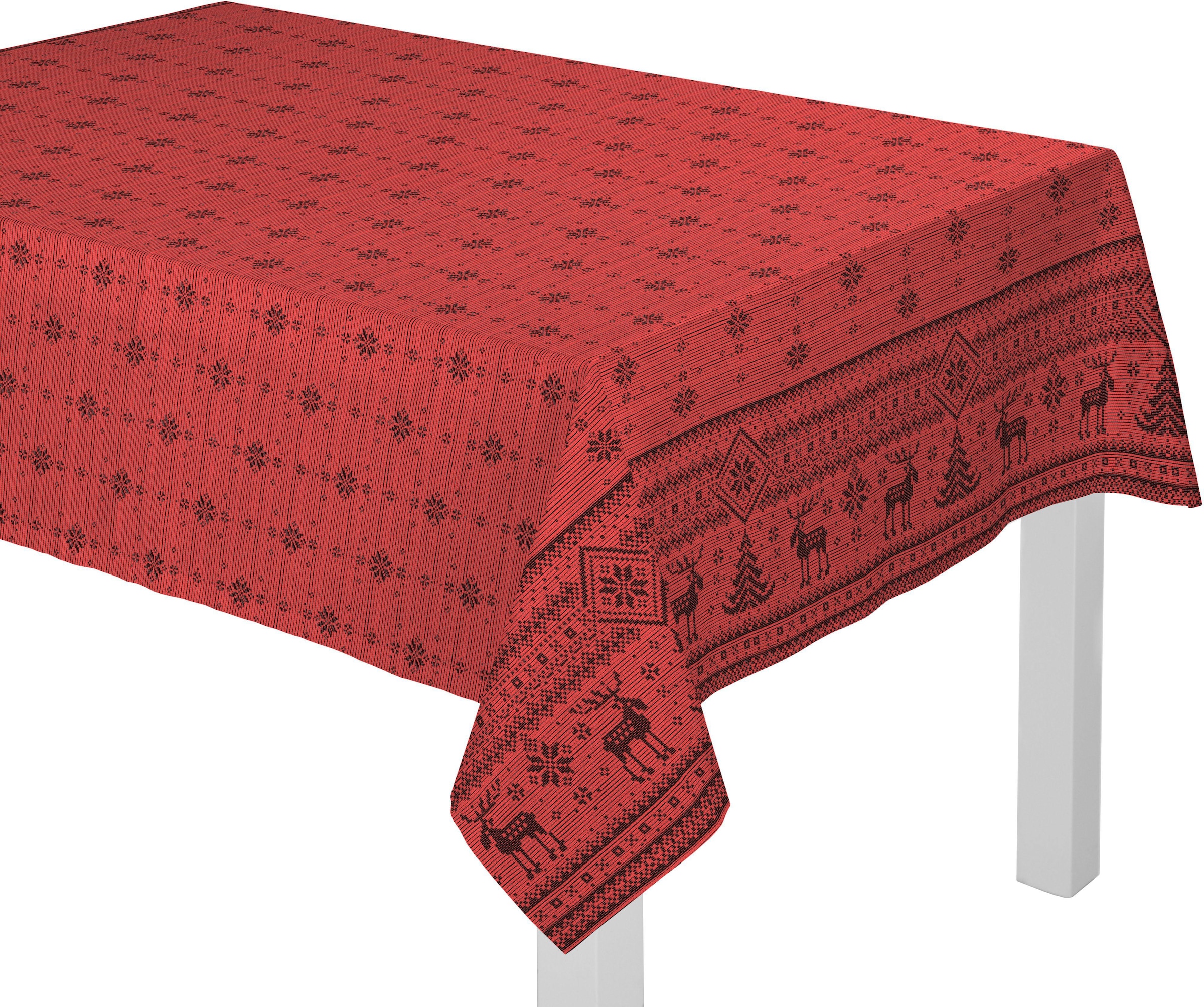 BAUR »2607 Christmas Weihnachten«, | Tischdecke auf APELT (1 Rechnung Elegance, Jacquard, St.) Weihnachtsdeko,