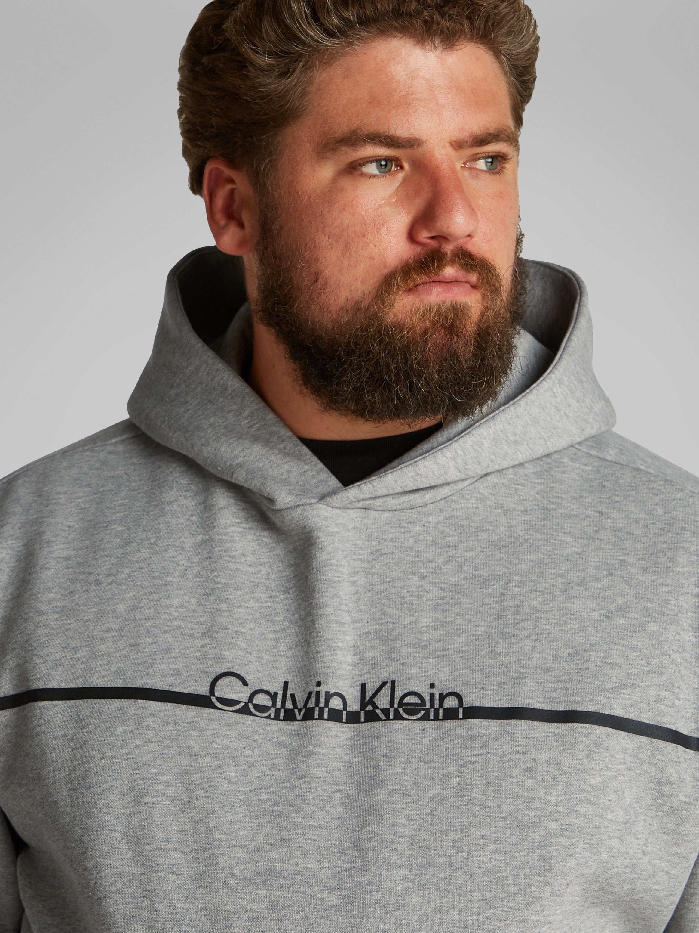 Calvin Klein Big&Tall Sweatshirt "BT SPLIT LINE LOGO HOODIE", in Großen Grö günstig online kaufen