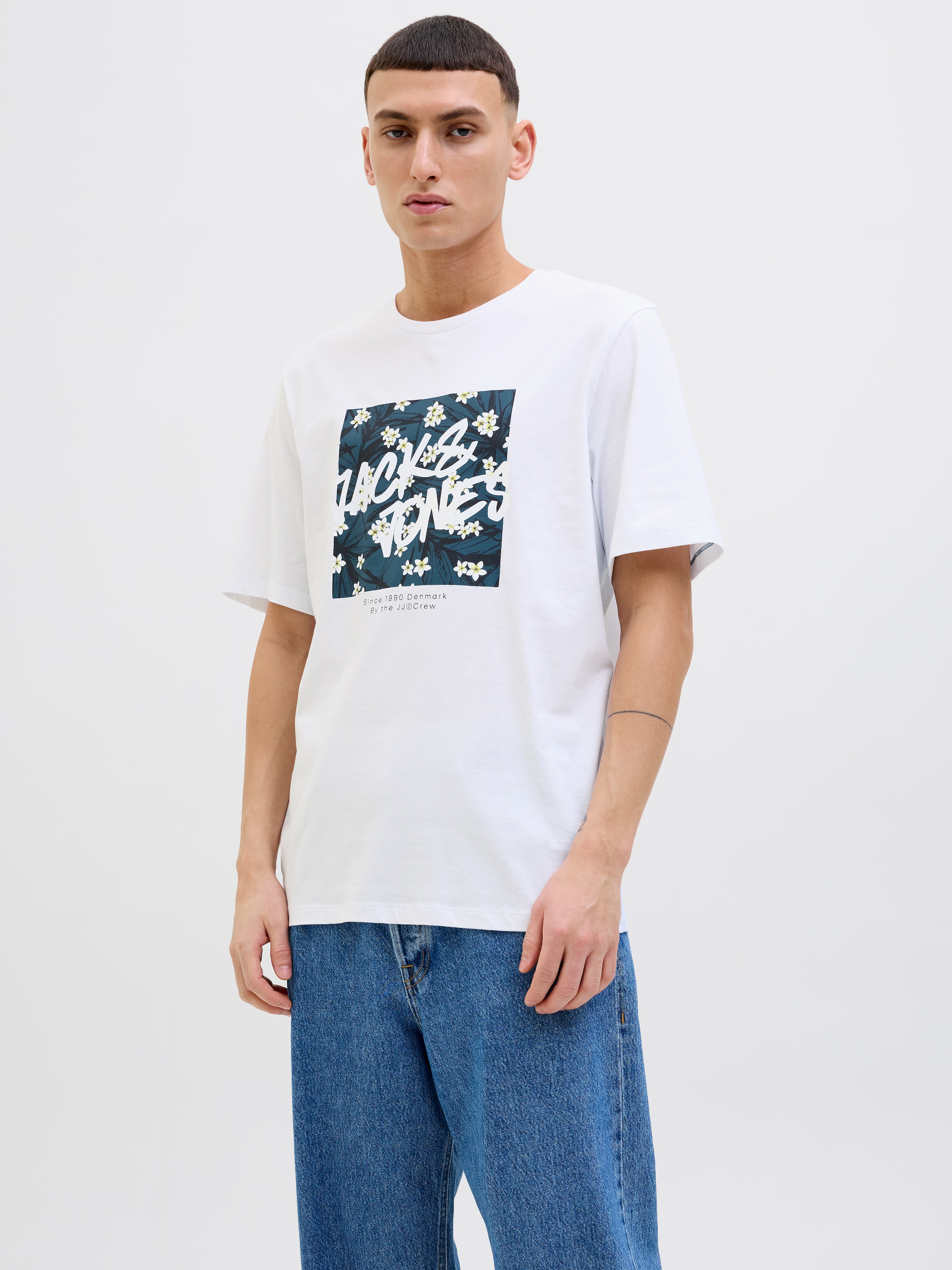 Jack & Jones Print-Shirt "JJHAWAII SHAPE TEE SS CREW NECK" günstig online kaufen