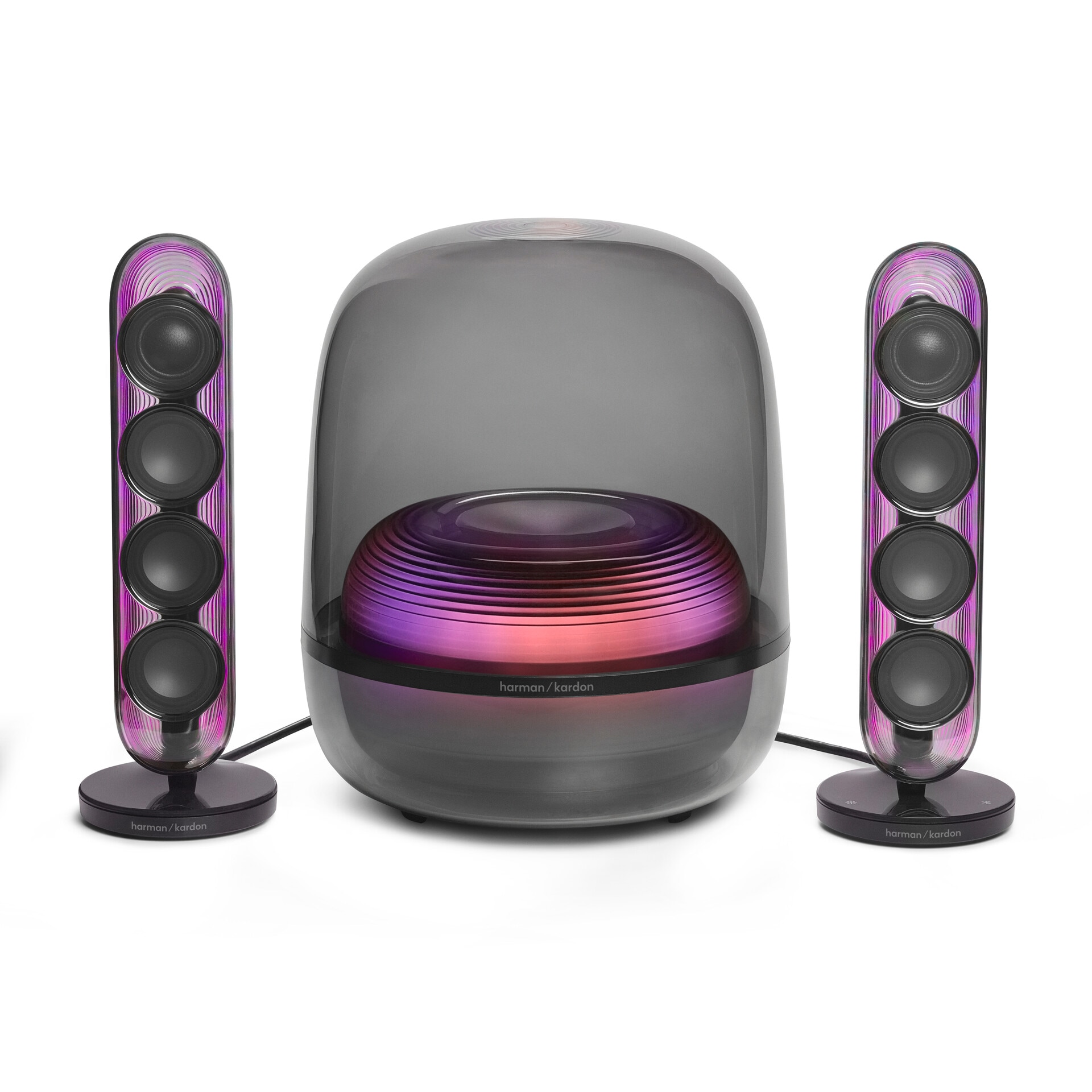 HARMAN / KARDON 2.1 Soundsystem "SoundSticks 5", B:23,4cm H:30,6cm T:23,4cm, schwarz, Lautsprecher, 2.1-Channel Bluetooth Speaker mit HDMI