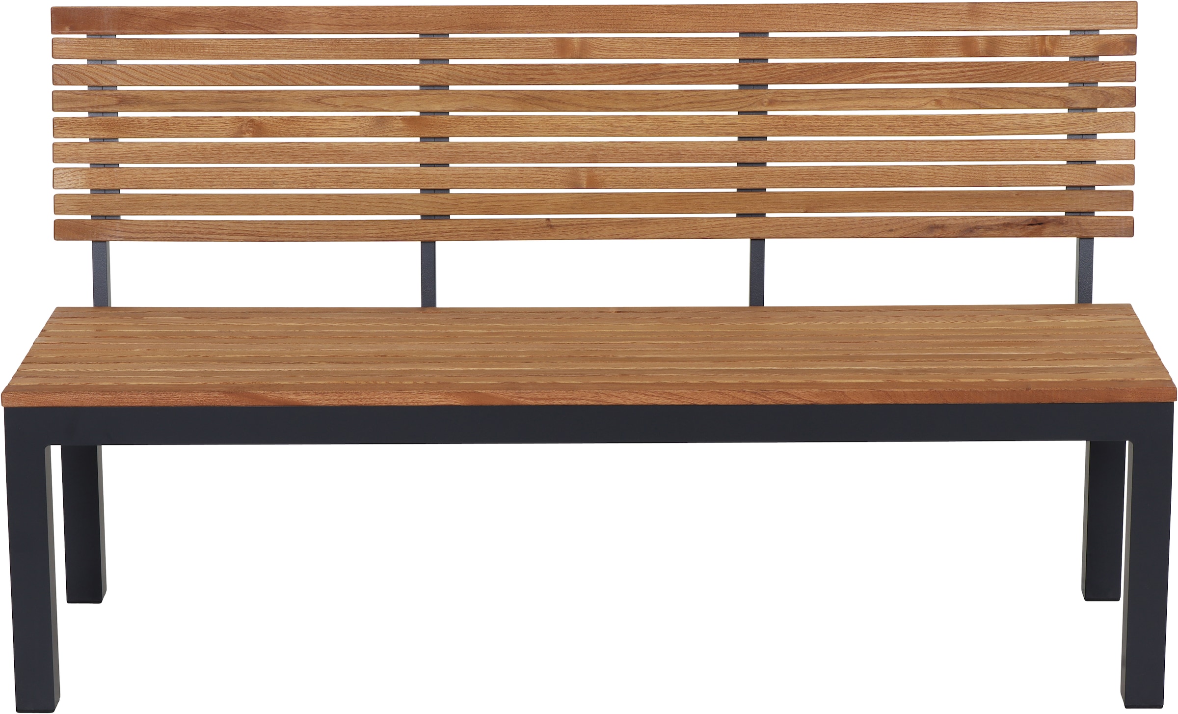 Siena Garden Gartenbank »Bozen 2er Aluminiumgestell anthrazit Robininenholz«, Flächen aus Robinienholz FSC® 100%