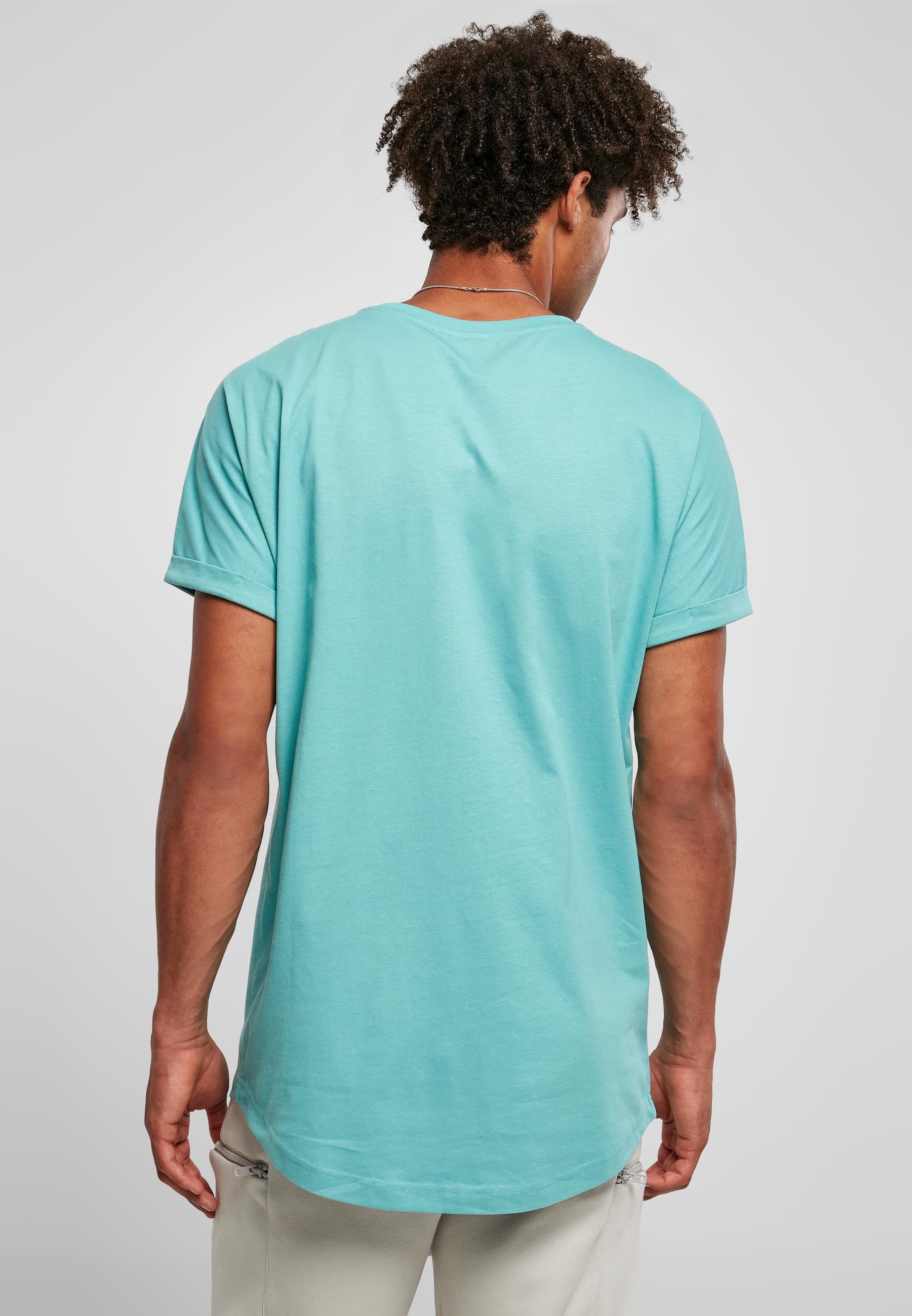 URBAN CLASSICS T-Shirt »Urban Classics Herren Long Shaped Turnup Tee«