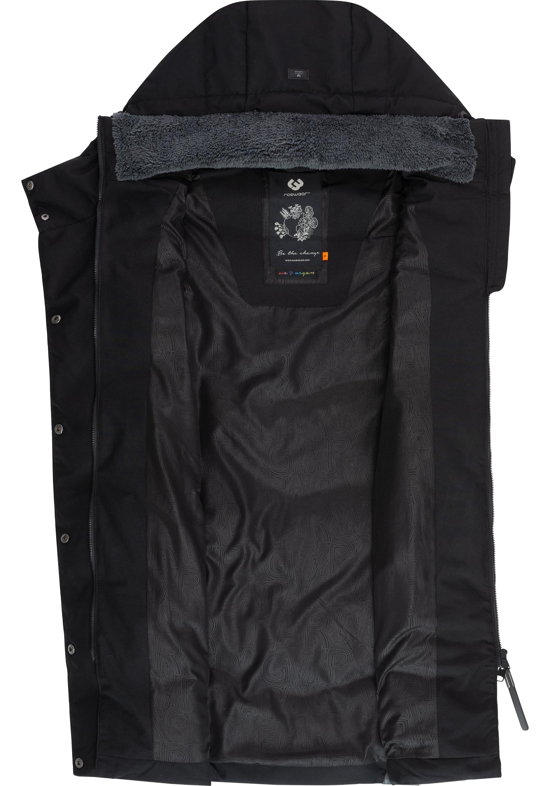 Ragwear Steppweste »Pavla Vest«, stylische Winterweste mit Teddyfutter und Kapuze