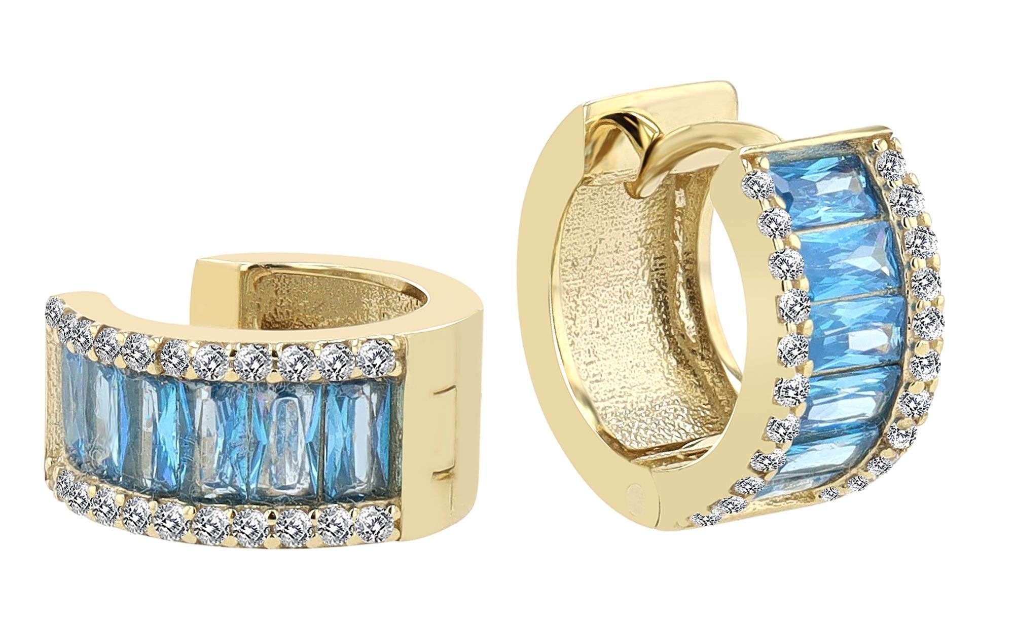 Adelia´s Klappcreolen »Damen Ohrringe – Klappcreole aus 333 Gold mit Zirkonia« Geschenkidee: zeitlos und vielseitig