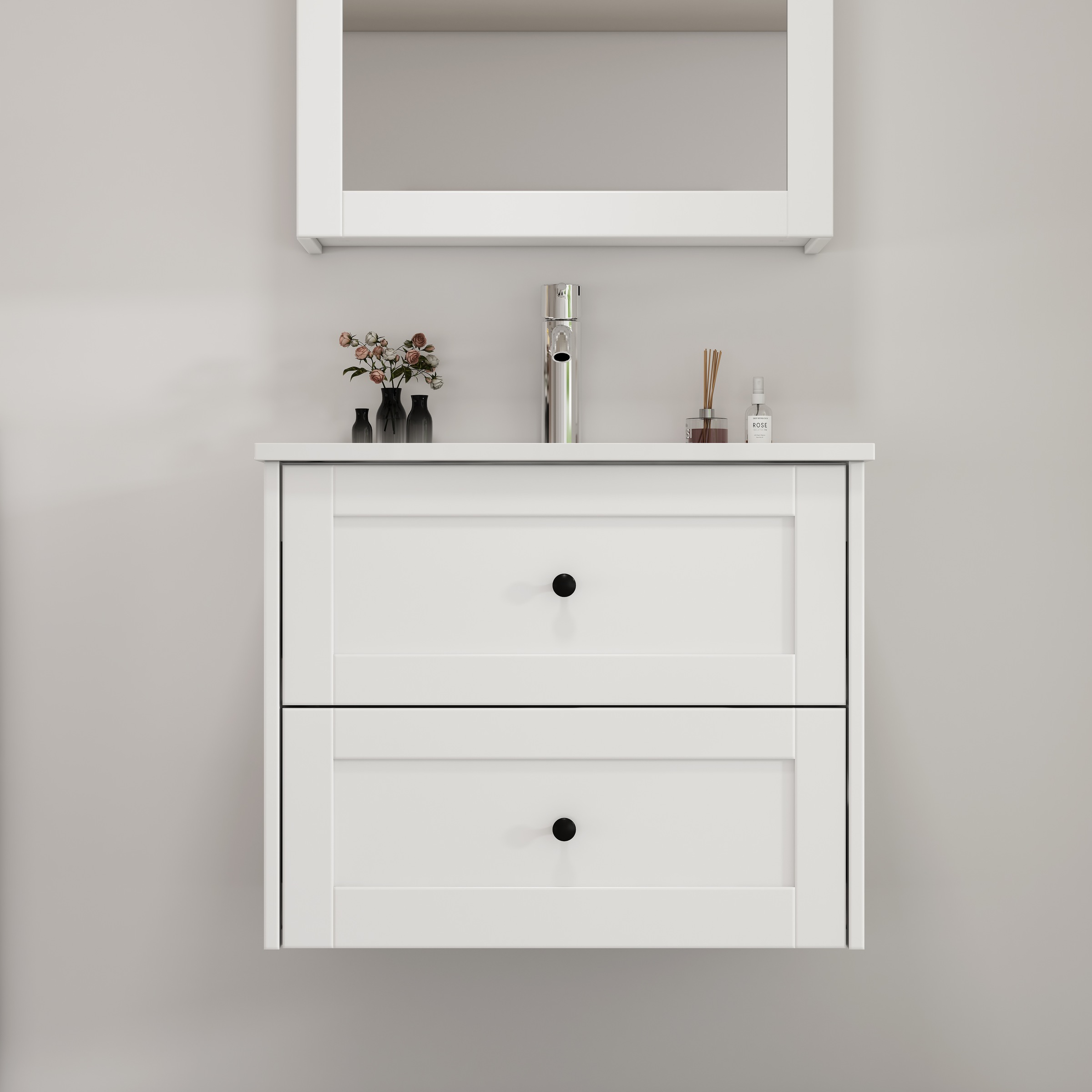 Thumbnail - welltime Waschtisch "Rotterdam" Badmöbel inkl. Keramikwaschbecken, in verschiedenen Breiten erhältlich