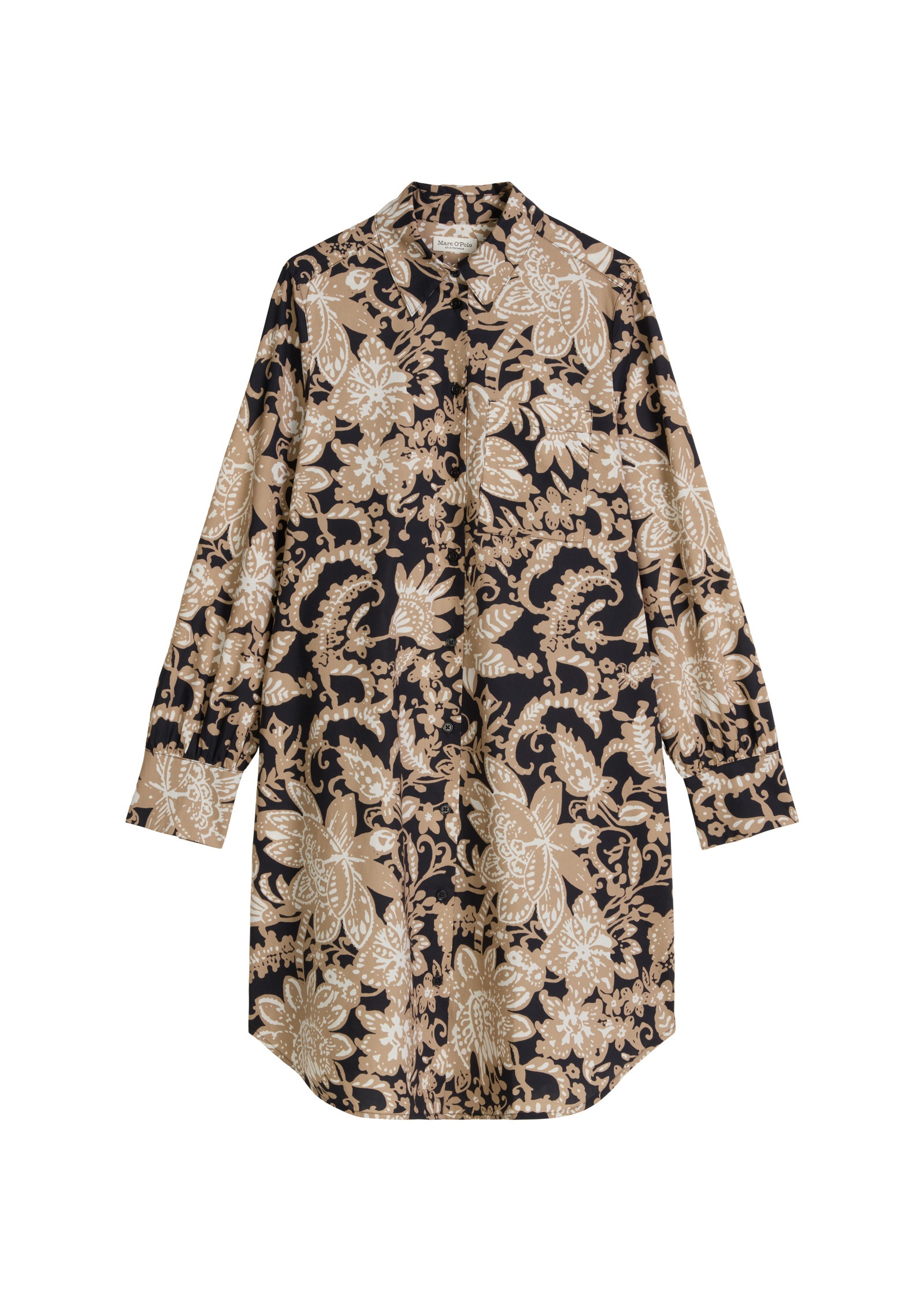 Marc O'Polo Hemdblusenkleid »aus Papertouch-Popeline mit Allover-Print«