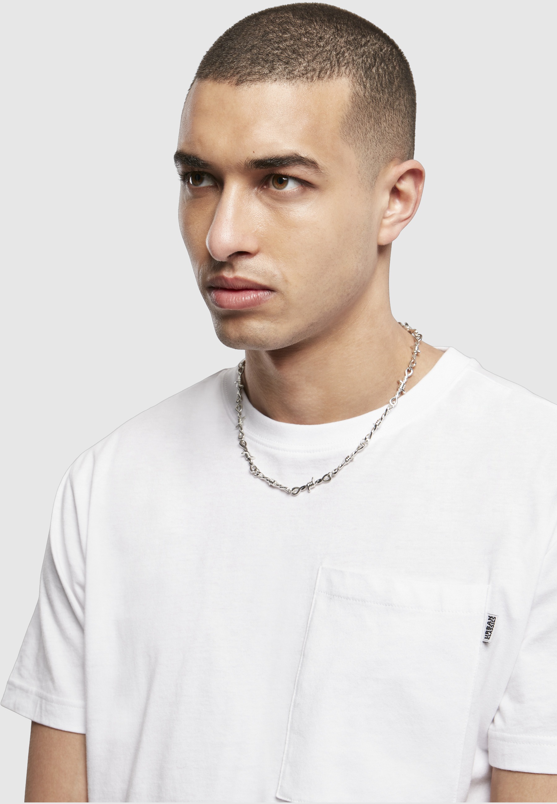 URBAN CLASSICS Edelstahlkette »Urban Classics Unisex Barbed Wire Necklace«