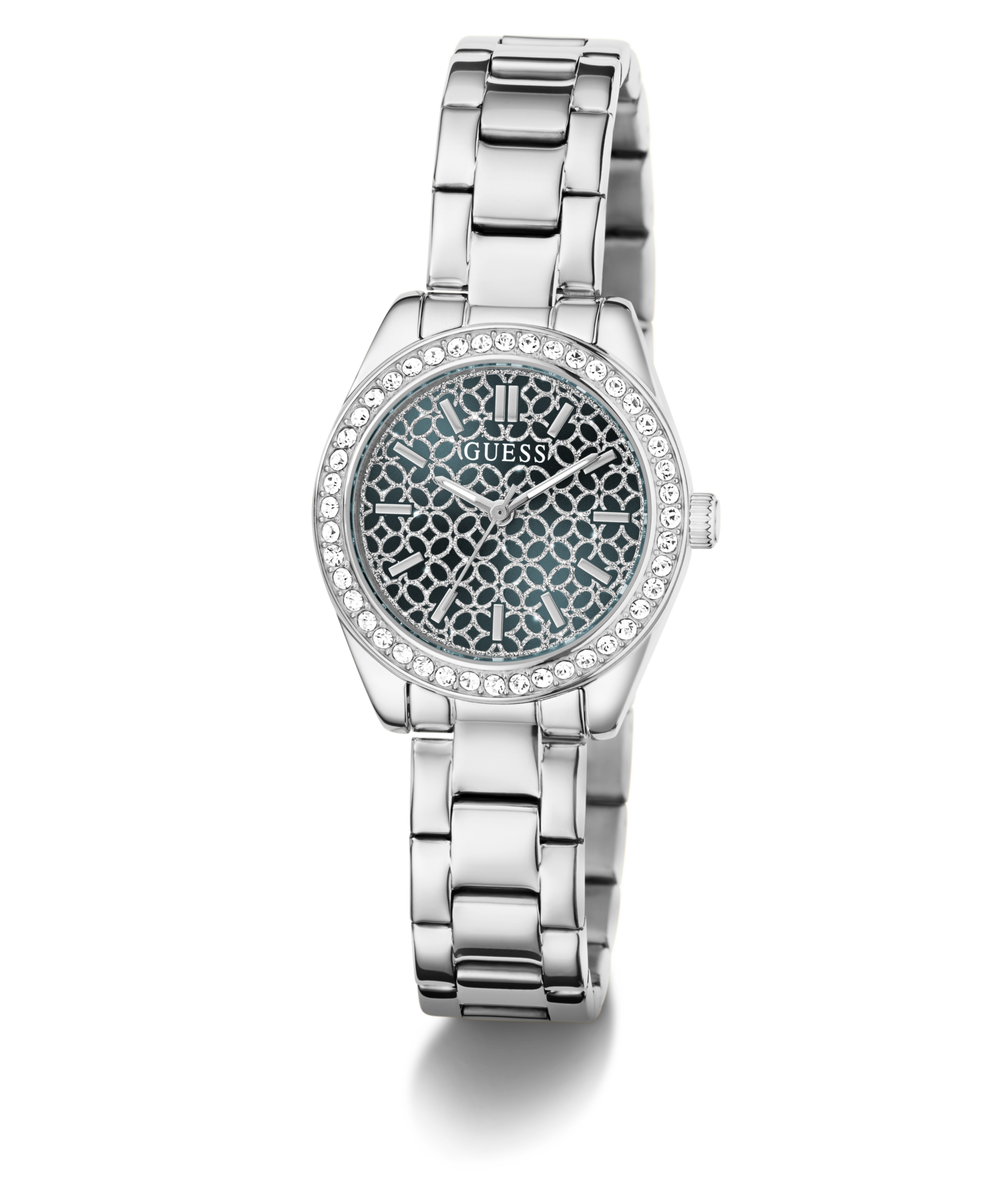 Guess Quarzuhr »MINI LUNA« Armbanduhr, Damenuhr, Edelstahlarmband, analog