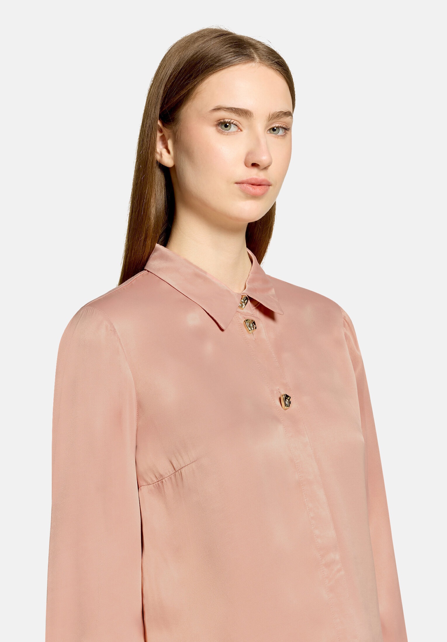 Cartoon Satinbluse »Damen mit Knöpfen«