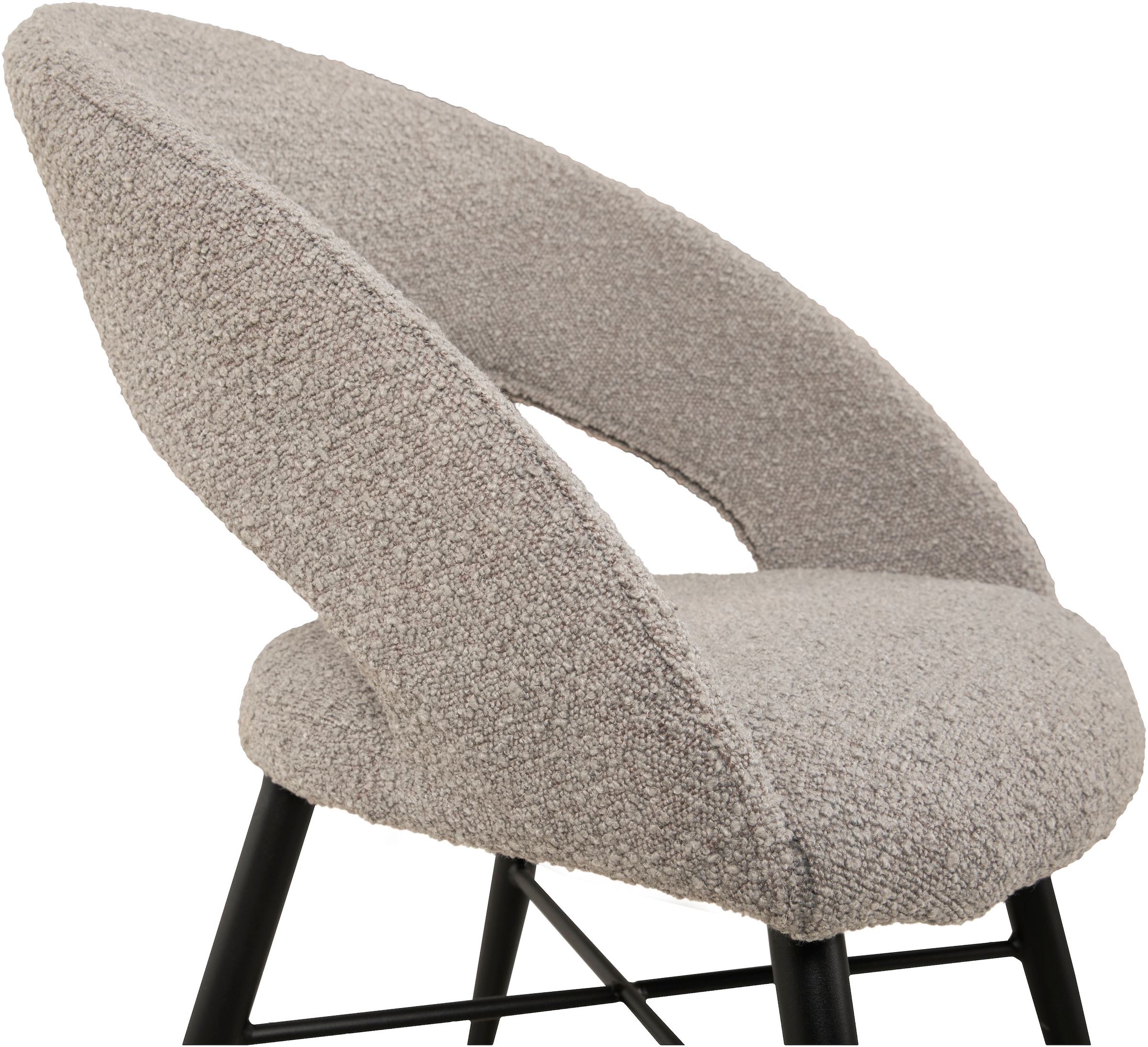 OMG Design Esszimmerstuhl »Marley«, (Set), 2 St., Stoff, mit modernem Cut-Out, Bouclé Bezug
