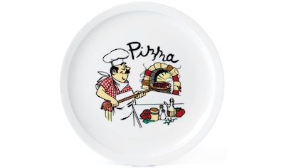 Pizzateller »Küchenchef«, (Set, 6 St., 6 Pizzateller 30cm), Porzellan, spülmaschinen-...