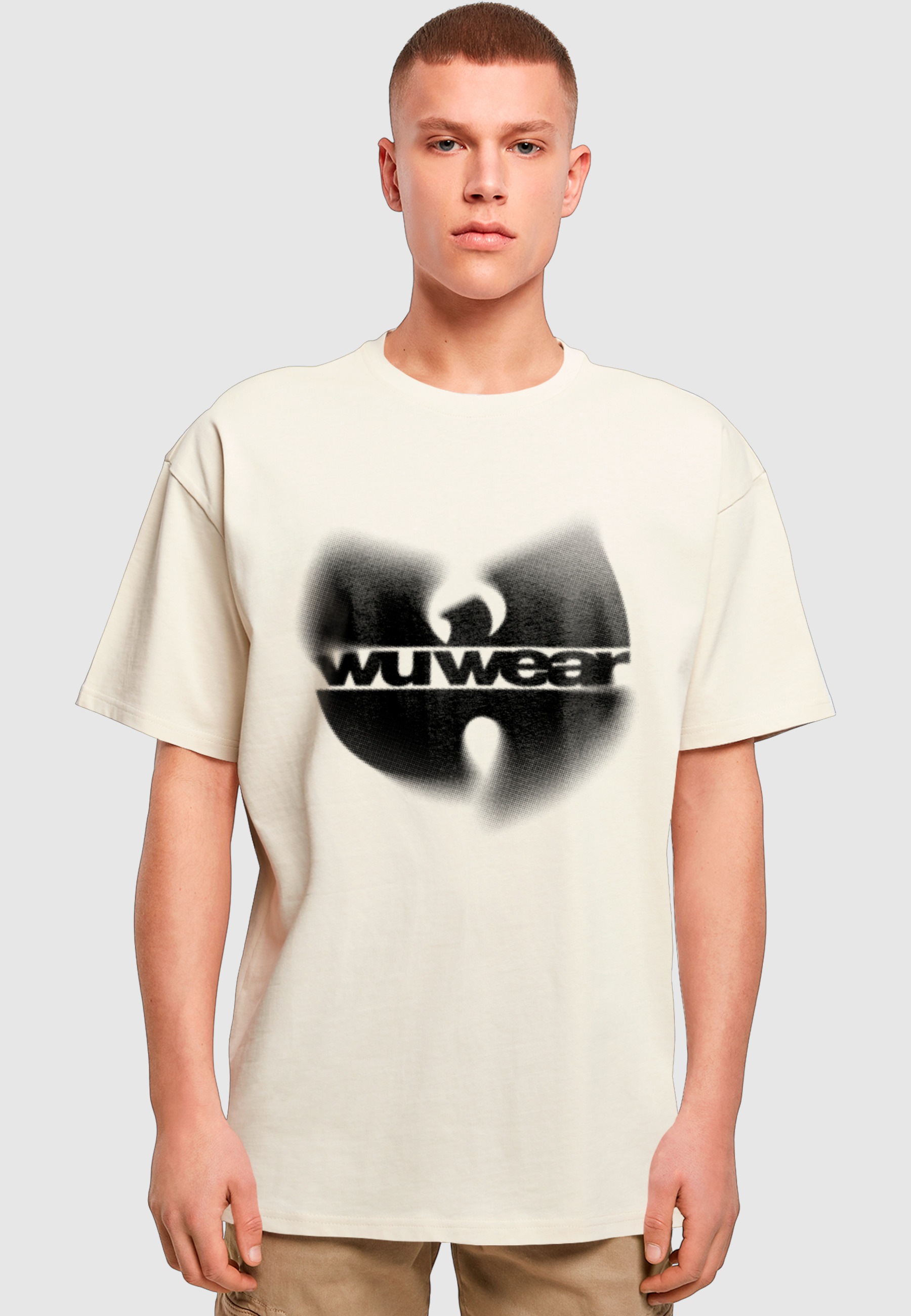 MisterTee T-Shirt »MisterTee Herren WU Wear Faded Logo Oversize Tee« 1 Stk.