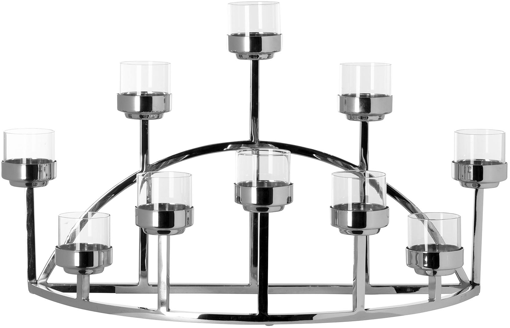 Fink 1100000002199 "DOMIAN" Teelichthalter, 10-flammig, vernickelt