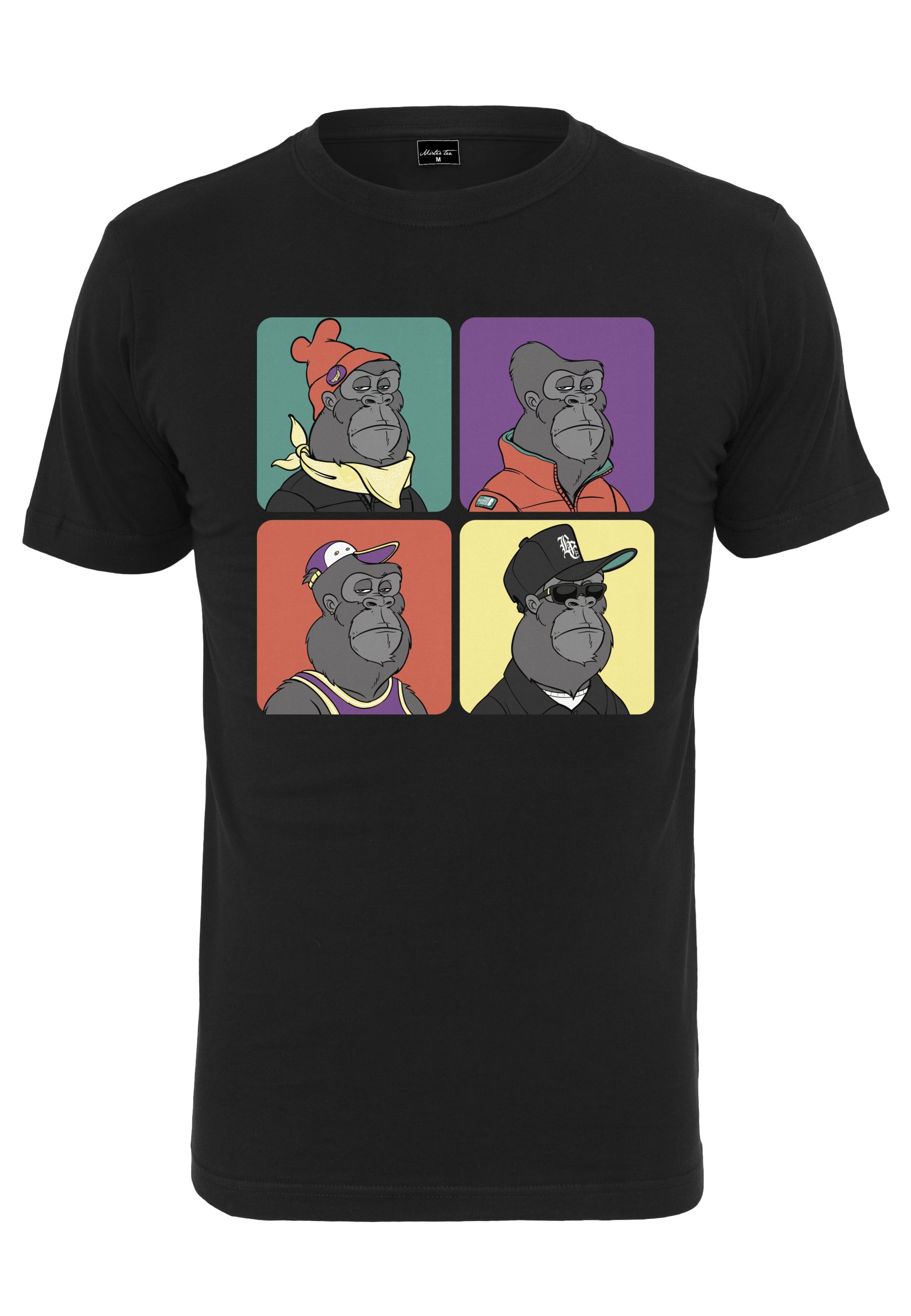 MisterTee Kurzarmshirt "MisterTee Herren Bored Gorilla Multi Tee" 1 Stk.