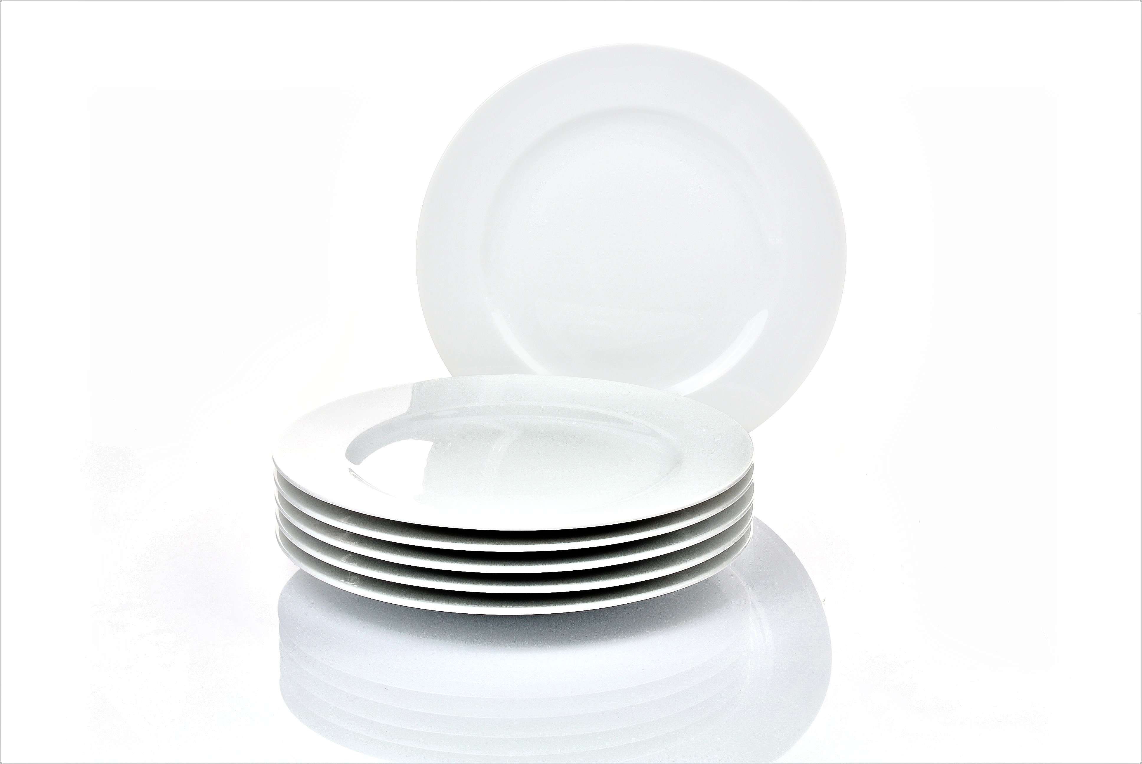 Retsch Arzberg Frühstücksteller "Teller Set, HEIKE WEISS, Dessert- & Kuchenteller 21 cm, Porzellan" perfekt für Frühstück, Kaffee, Abendessen, spülmaschinenfest