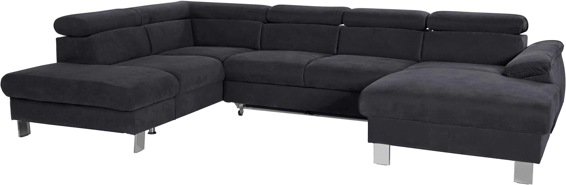 COTTA Wohnlandschaft »Komaris U-Form, B: 320 cm« mit Kopfteilverstellung, optional Bettfunktion, Bettkasten & Licht