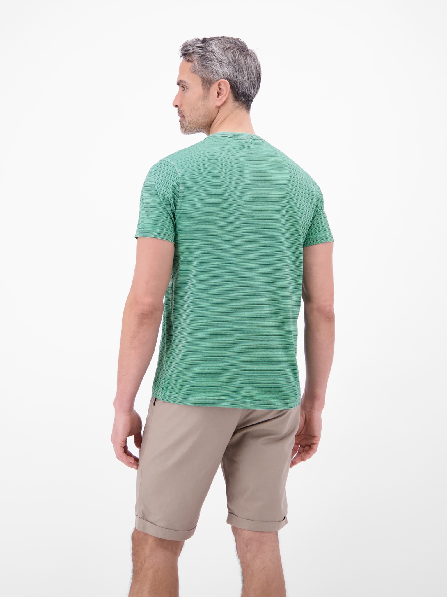 LERROS Kurzarmshirt mit Serafino-Kragen