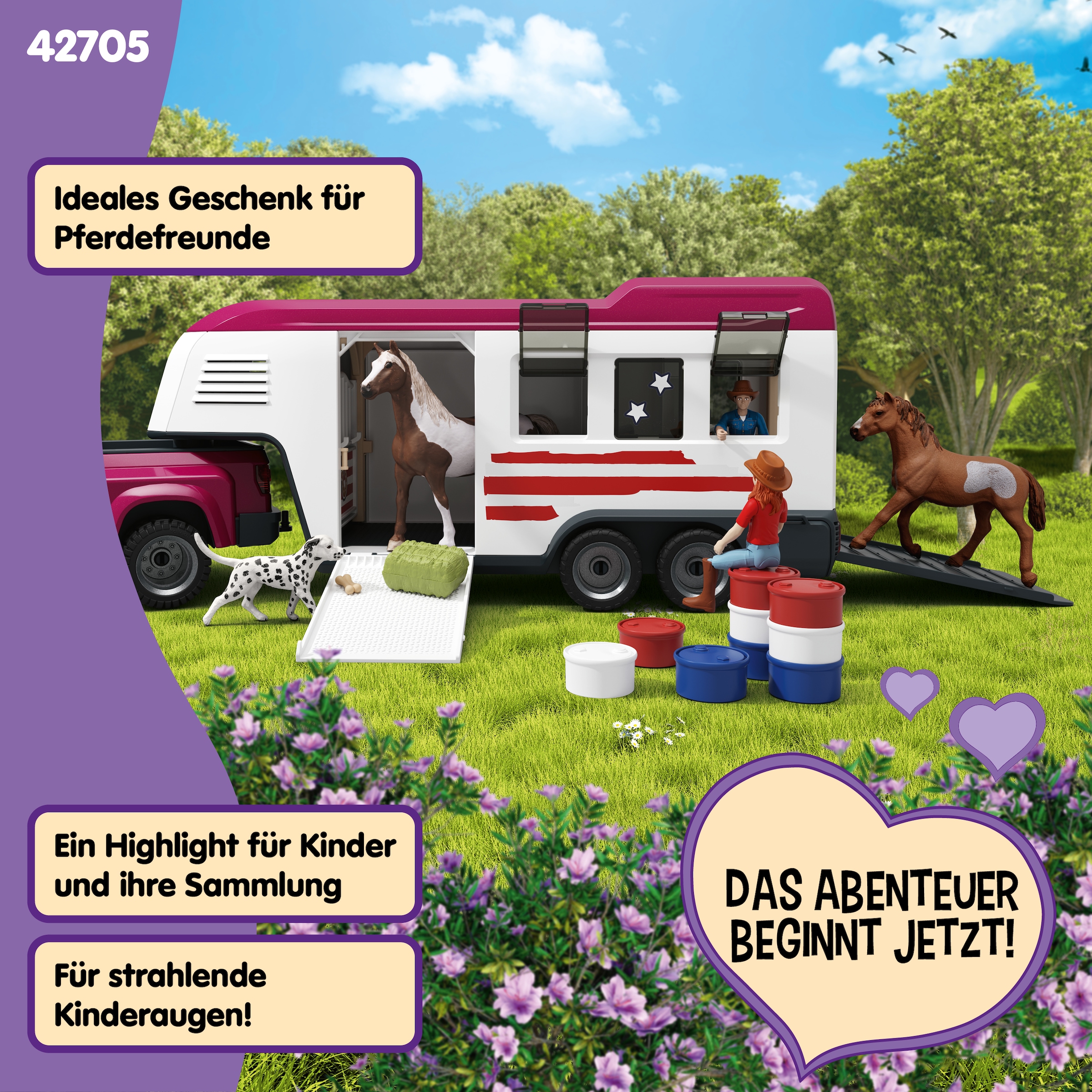 Schleich® Spielfigur »HORSE CLUB, Lakeside Truck mit Anhänger (42705)«