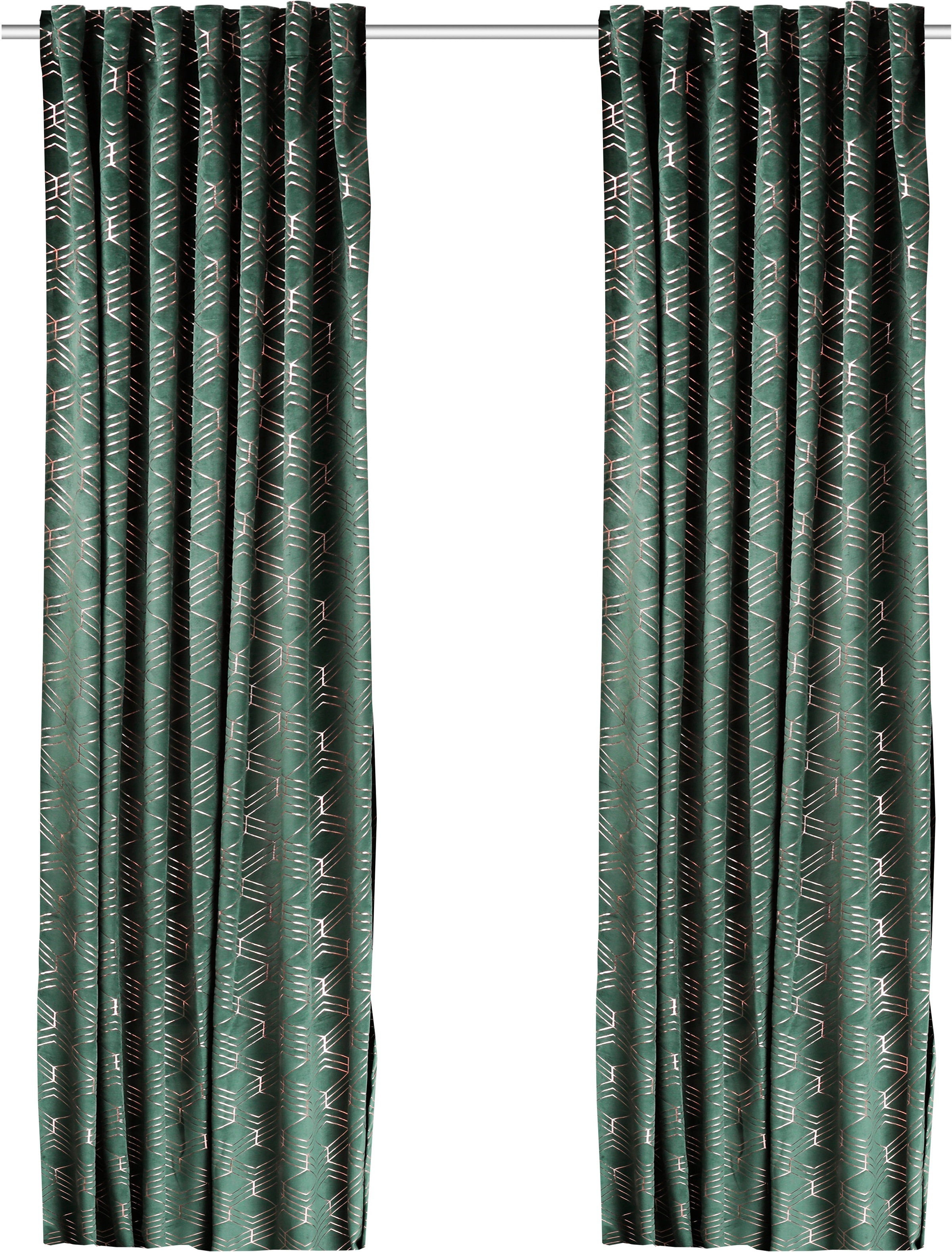 my home Vorhang "Velvet Foil" Multifunktionsband 2 Stk. tlg. Samt günstig online kaufen