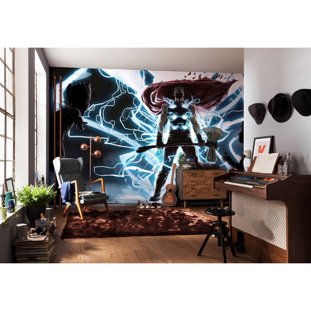 Komar Fototapete »Thor God of Thunder«, bedruckt-Comic-Retro-mehrfarbig,  500x280 cm (Breite x Höhe) online kaufen | BAUR