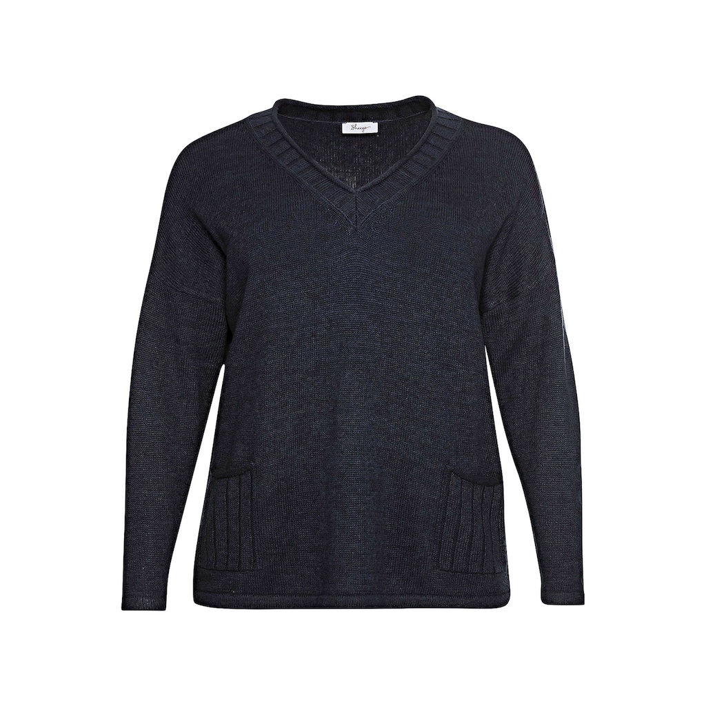 Sheego V-Ausschnitt-Pullover »Pullover«