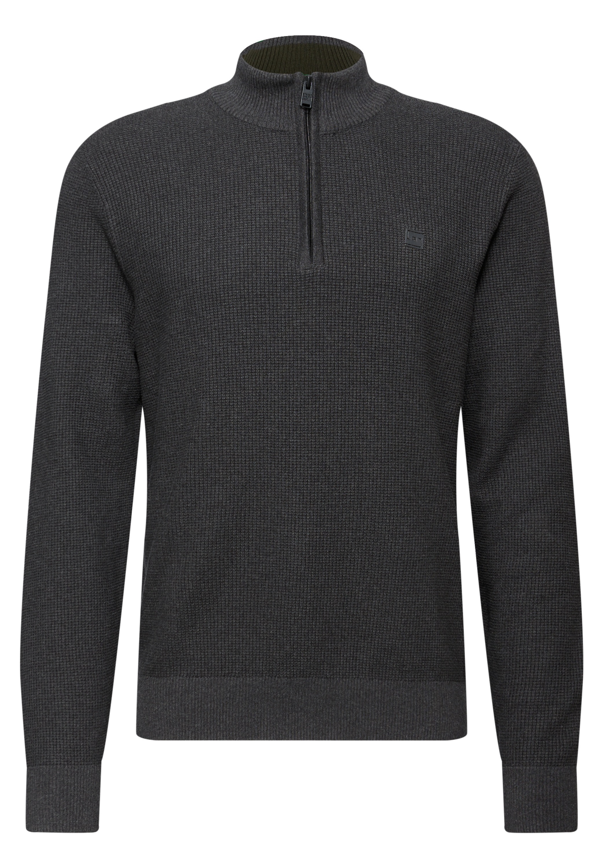 STREET ONE MEN Strickpullover, aus reiner Baumwolle