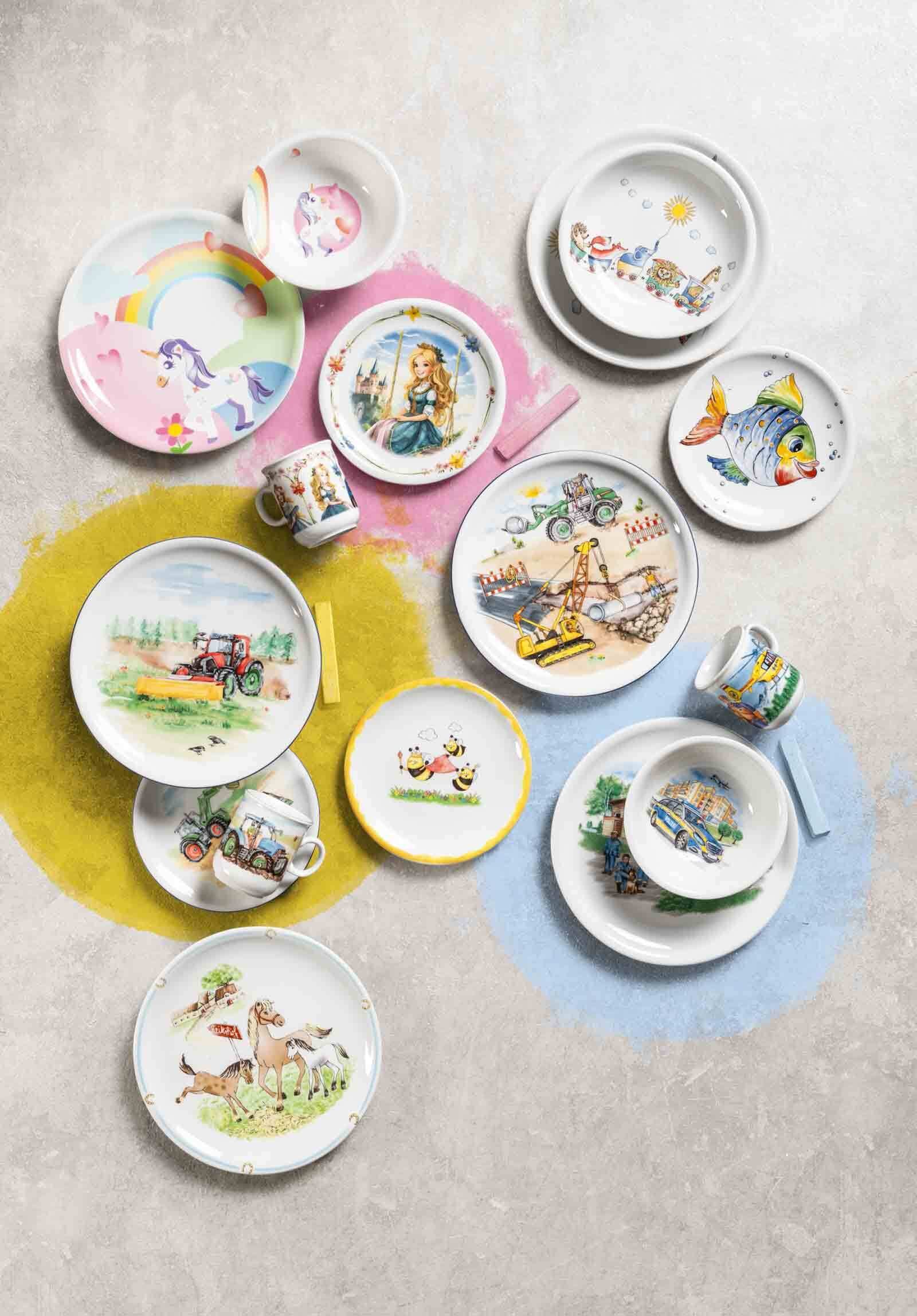 Seltmann Weiden Kindergeschirr-Set »Kindergeschirr Set Compact Blaulicht 3er Set bunt«