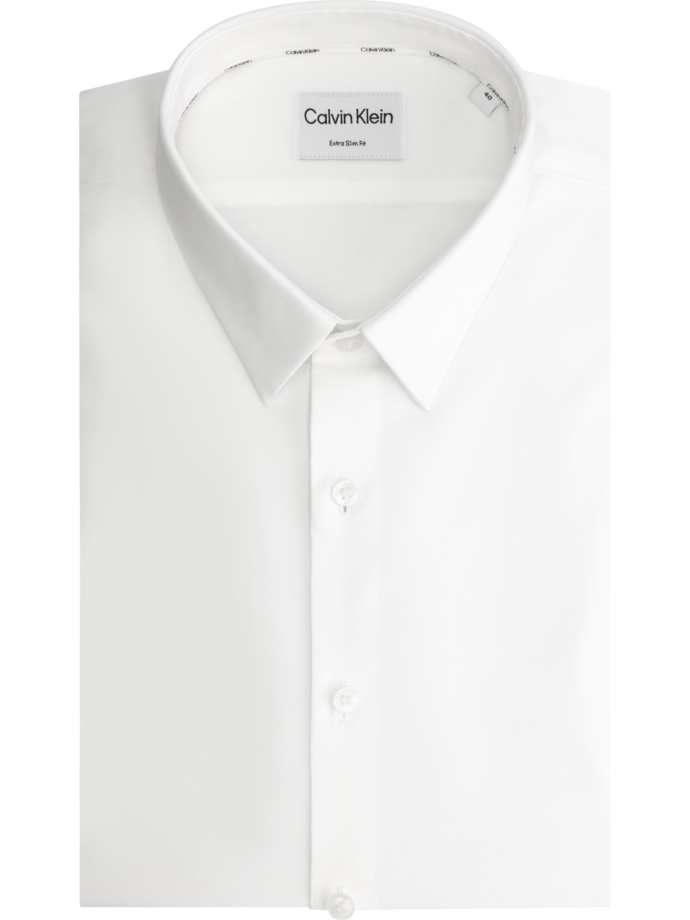 Calvin Klein Businesshemd "XSLIM ESNTL POPLIN NOS STR SLD" Mit Rundhalsauss günstig online kaufen