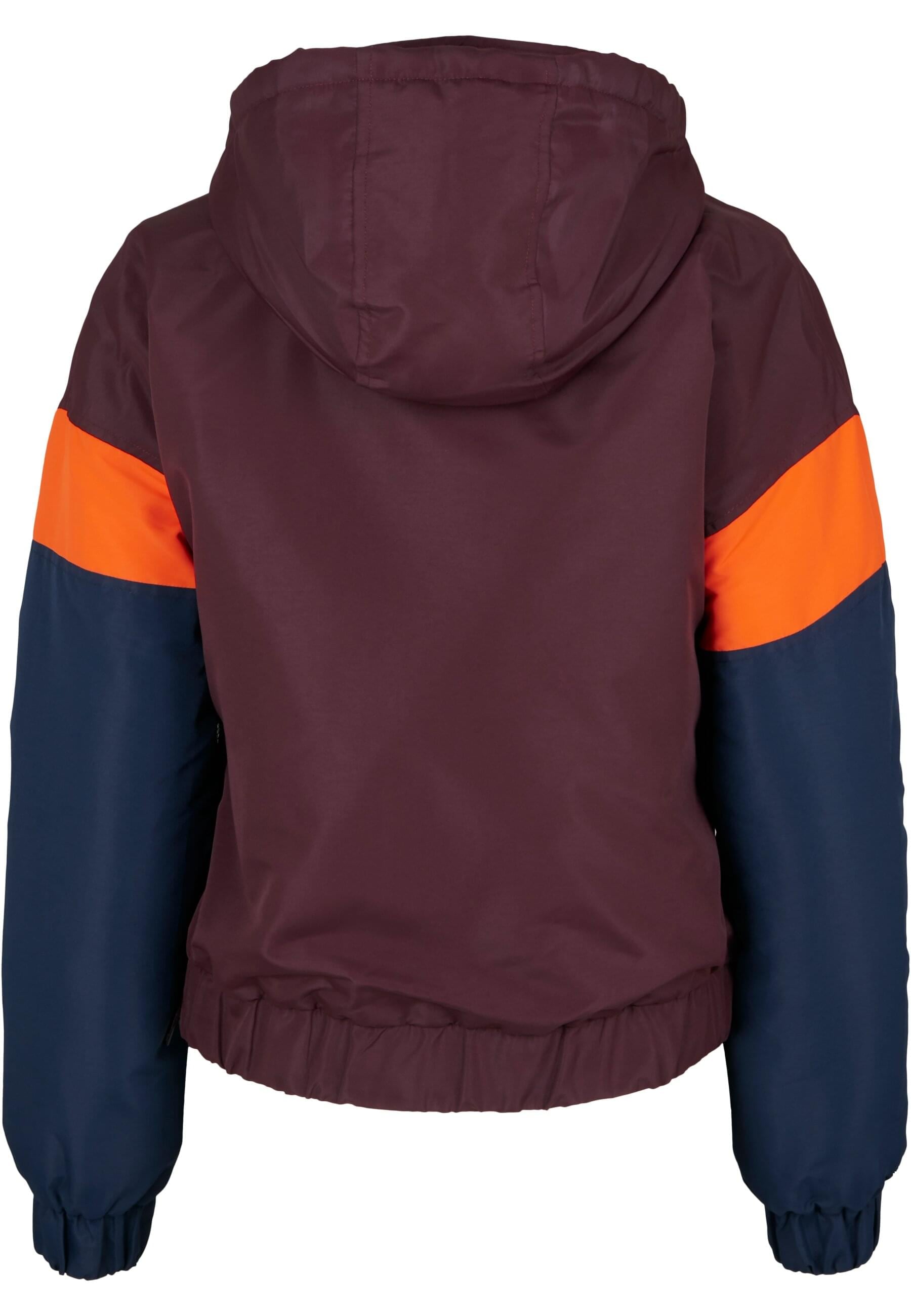 URBAN CLASSICS Allwetterjacke »Urban Classics Damen Ladies 3-Tone Neon Mix Pull Over Jacket« 1 Stk. tlg. mit Kapuze