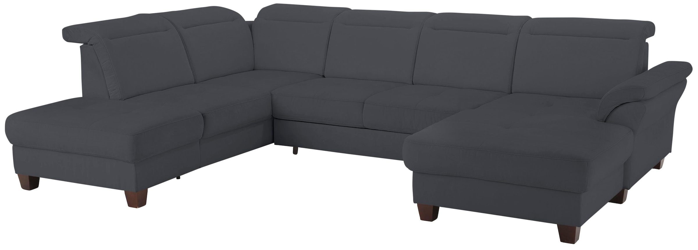 Home affaire Wohnlandschaft "Solvei U-Form" Sitztiefenverstellung und Feder günstig online kaufen